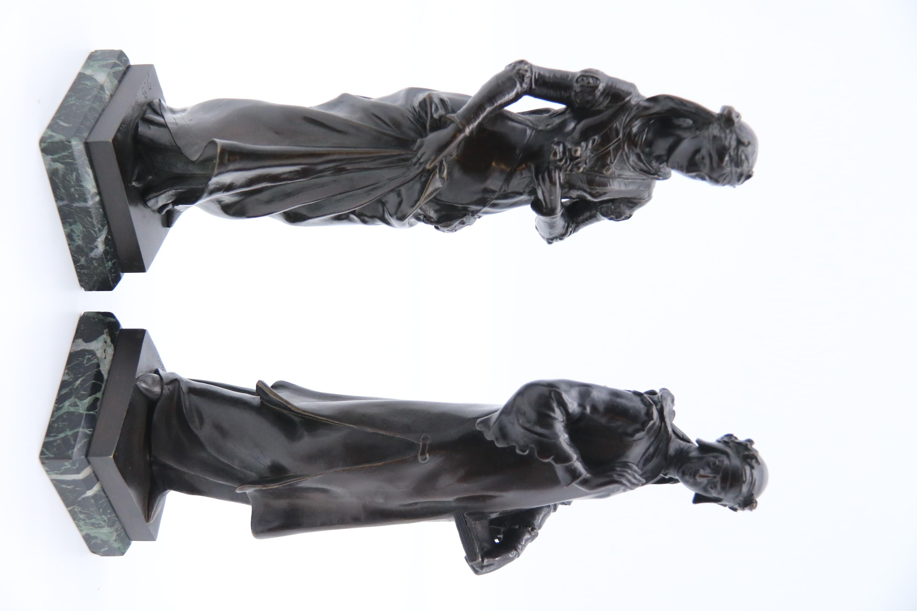 Pair of 19th Century Renaissance Style Bronzes by Jean Baptiste Germain, C1880 For Sale 2