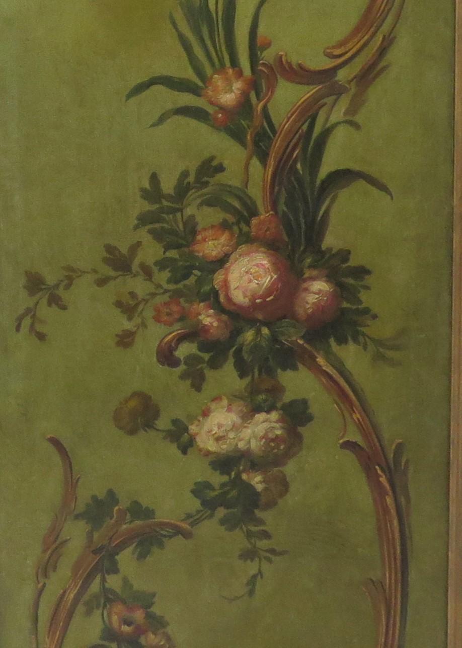 A Pair of 19th Century Tall Painted Panels For Sale 1