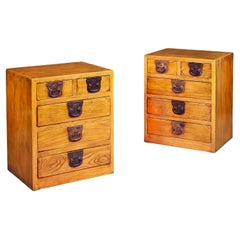 Pair of 19th Century Tansu Bedside Cabinets