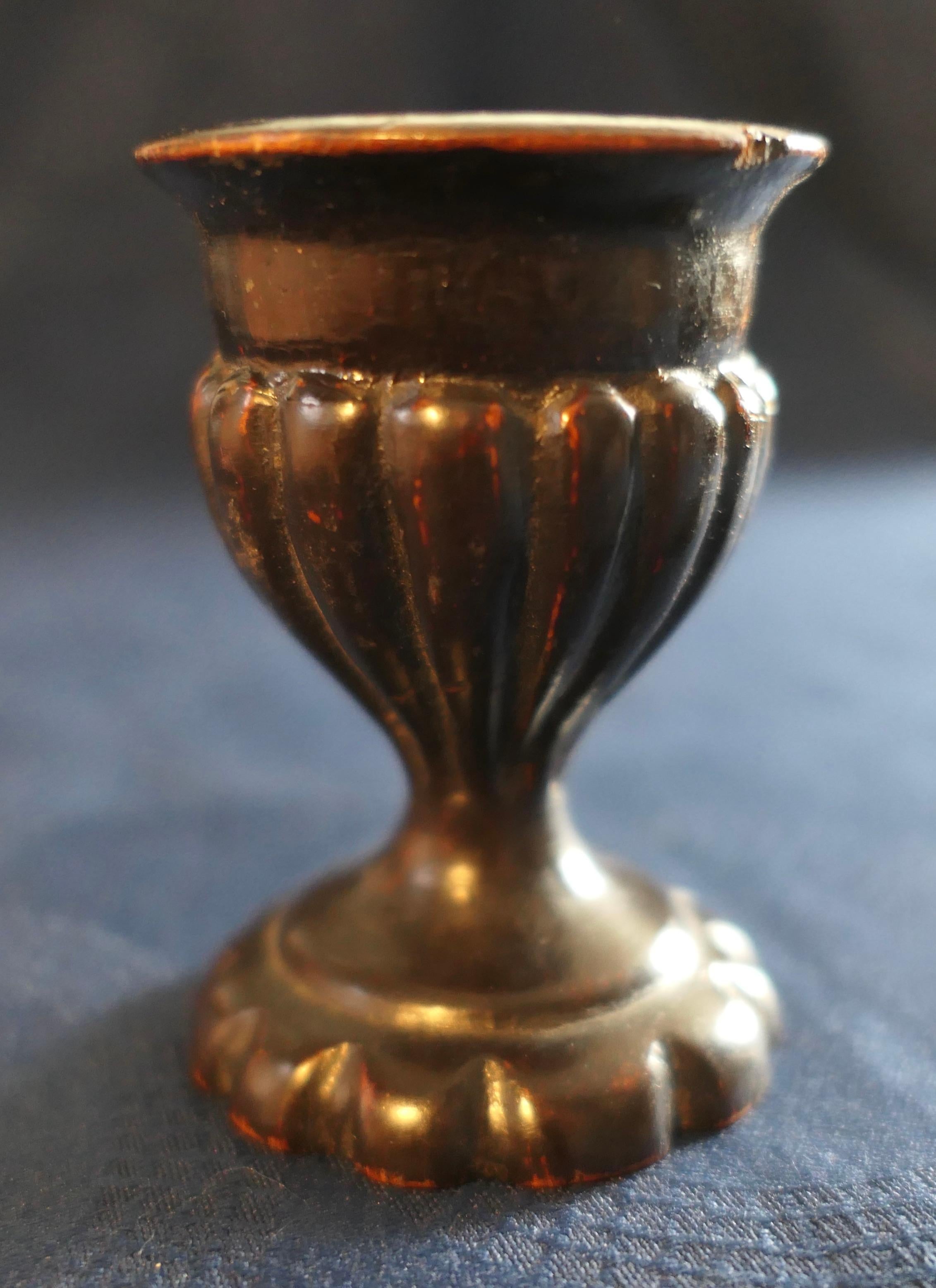 A Pair of 19th Century Treenwear Gothic Oak Eggcups    For Sale 2