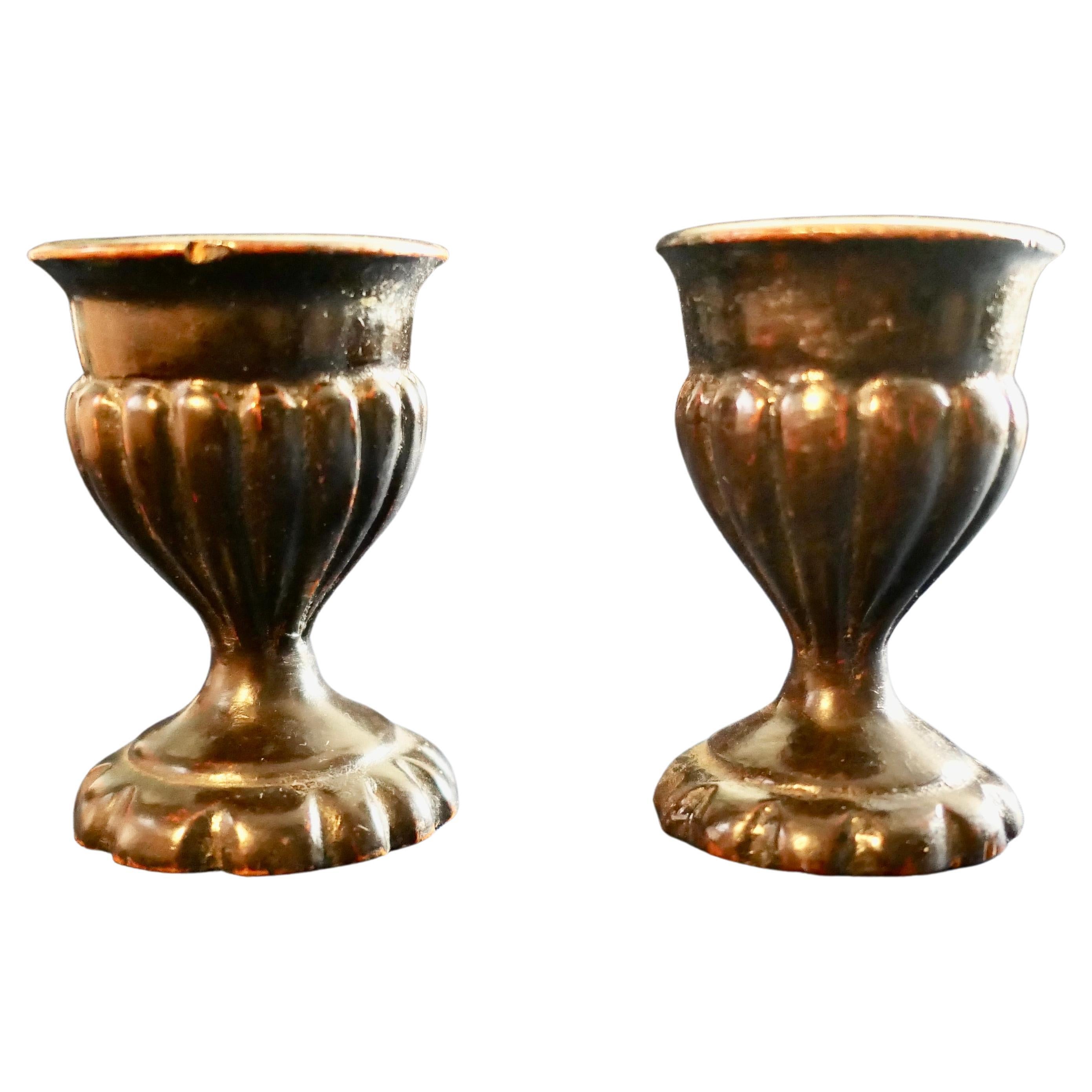 A Pair of 19th Century Treenwear Gothic Oak Eggcups    For Sale