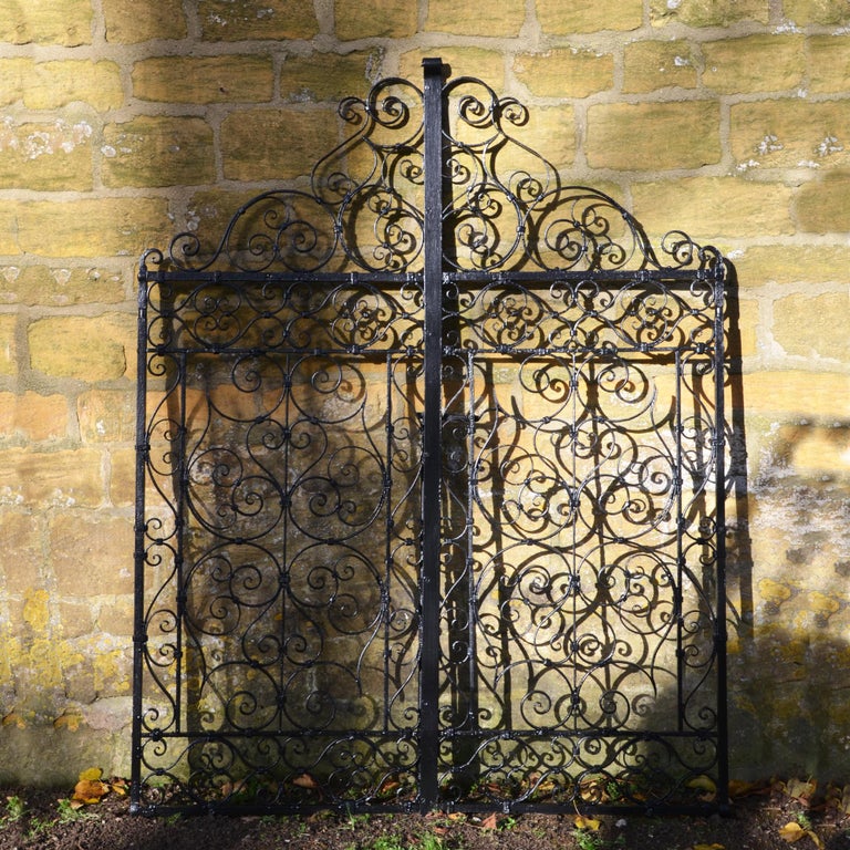 Pair of 19th Century Wrought Iron Garden Gates at 1stDibs