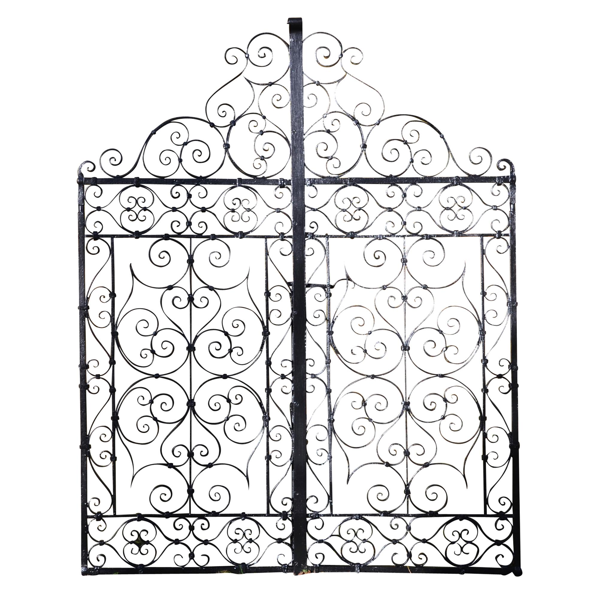 Pair of 19th Century Wrought Iron Garden Gates