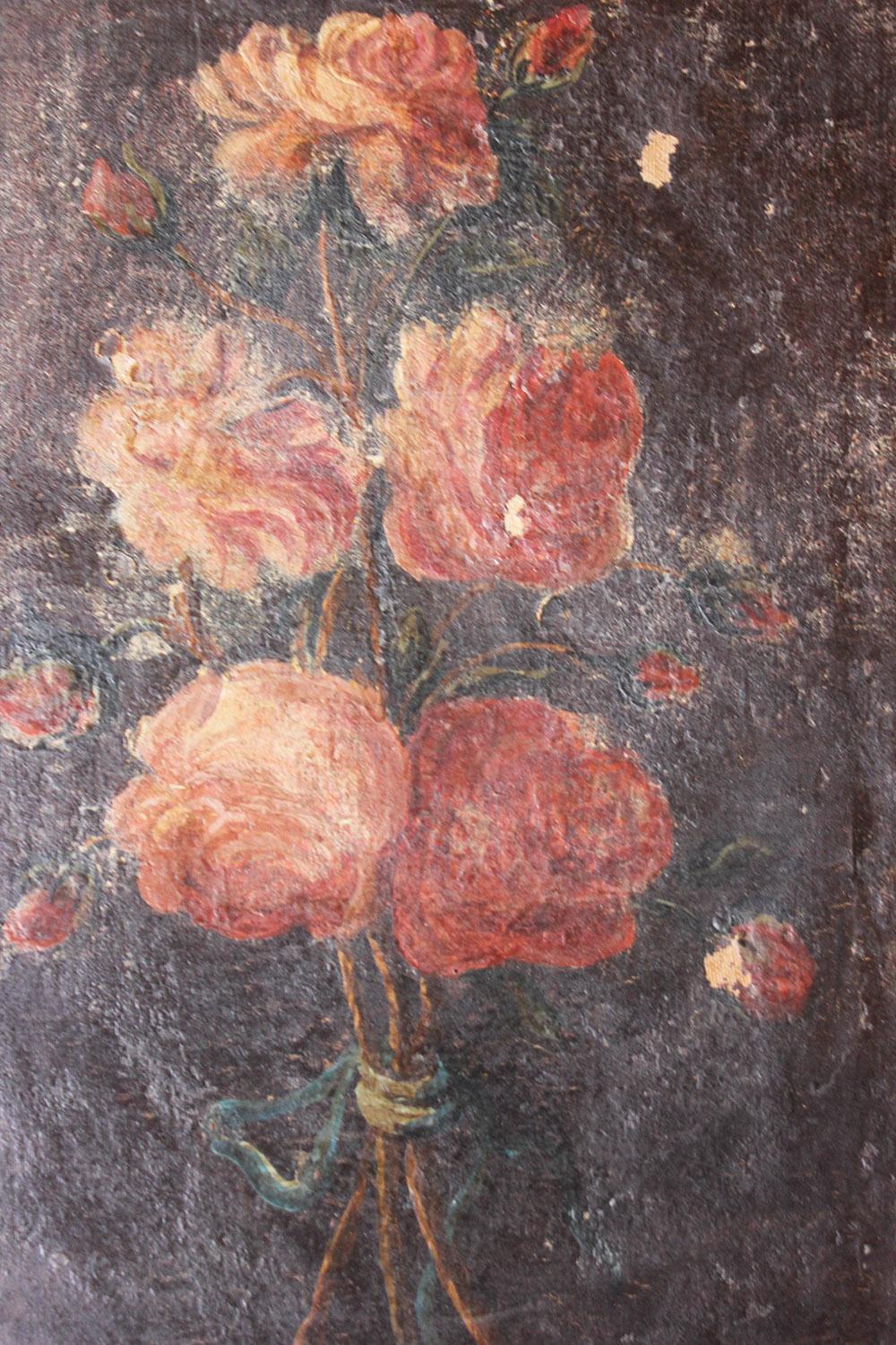 Pair of 19th Century Italian School Oil & Tempura on Canvas Studies of Roses 4
