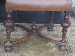 A Pair Of 19thc Profusely Carved Mahogany Framed Side Chairs.