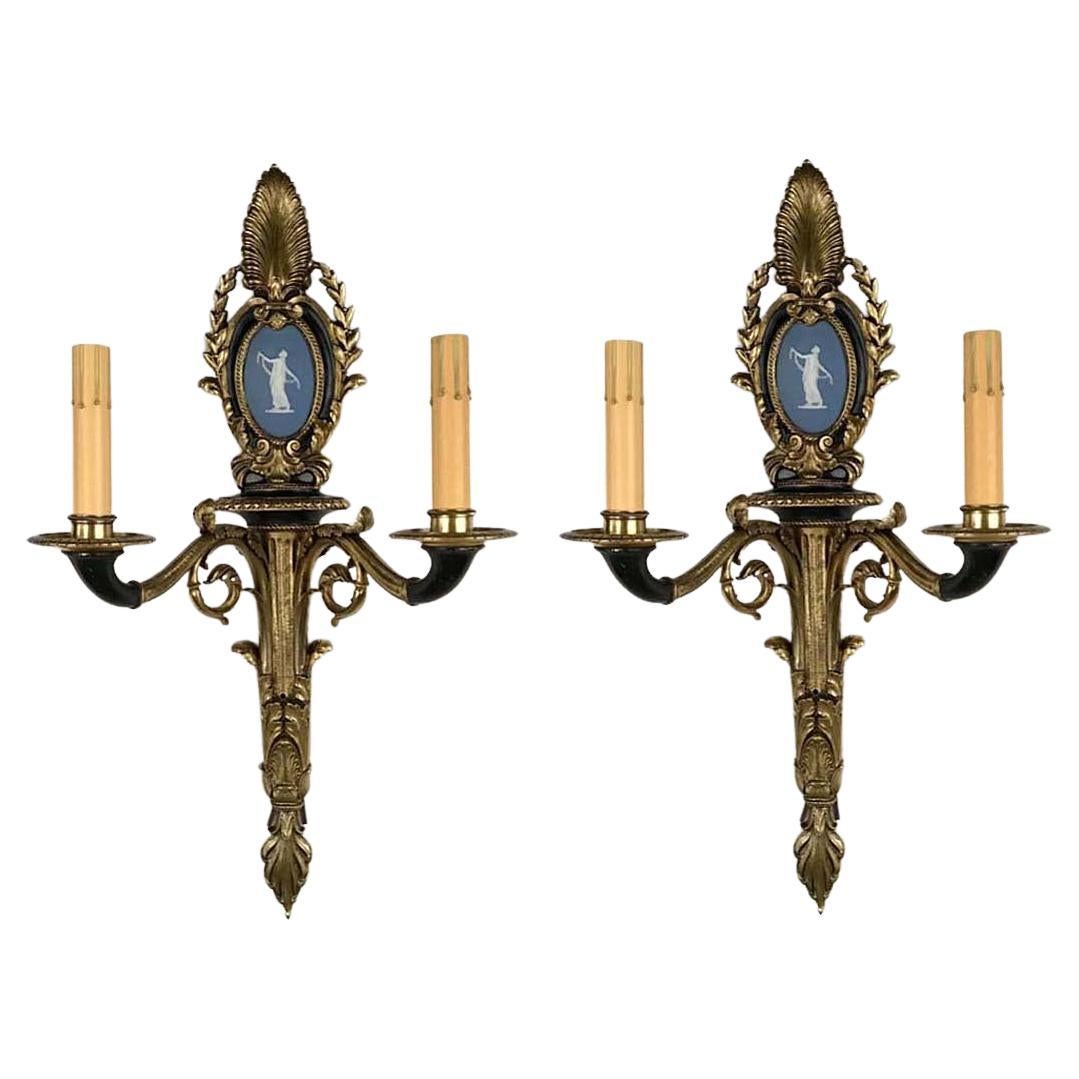 Paar antike Bras de Lumiere im Empire-Stil, 1. Jh. im Angebot