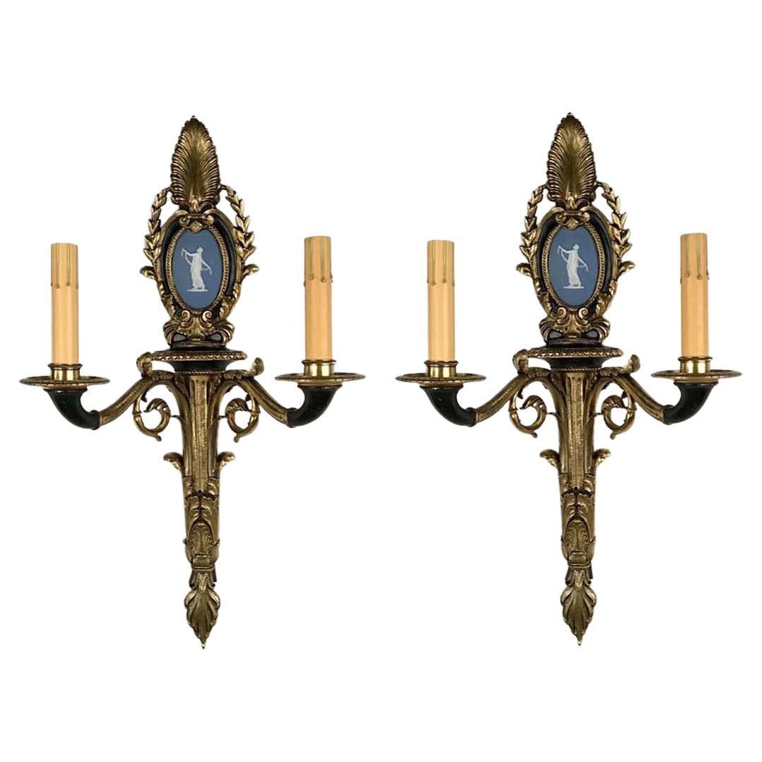 Paire de Bras de Lumière anciens de style 1st Empire en vente