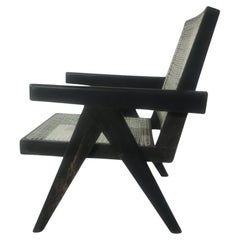 Paire de 2 fauteuils noirs authentiques Pierre Jeanneret PJ-SI-29-A, Chandigarh