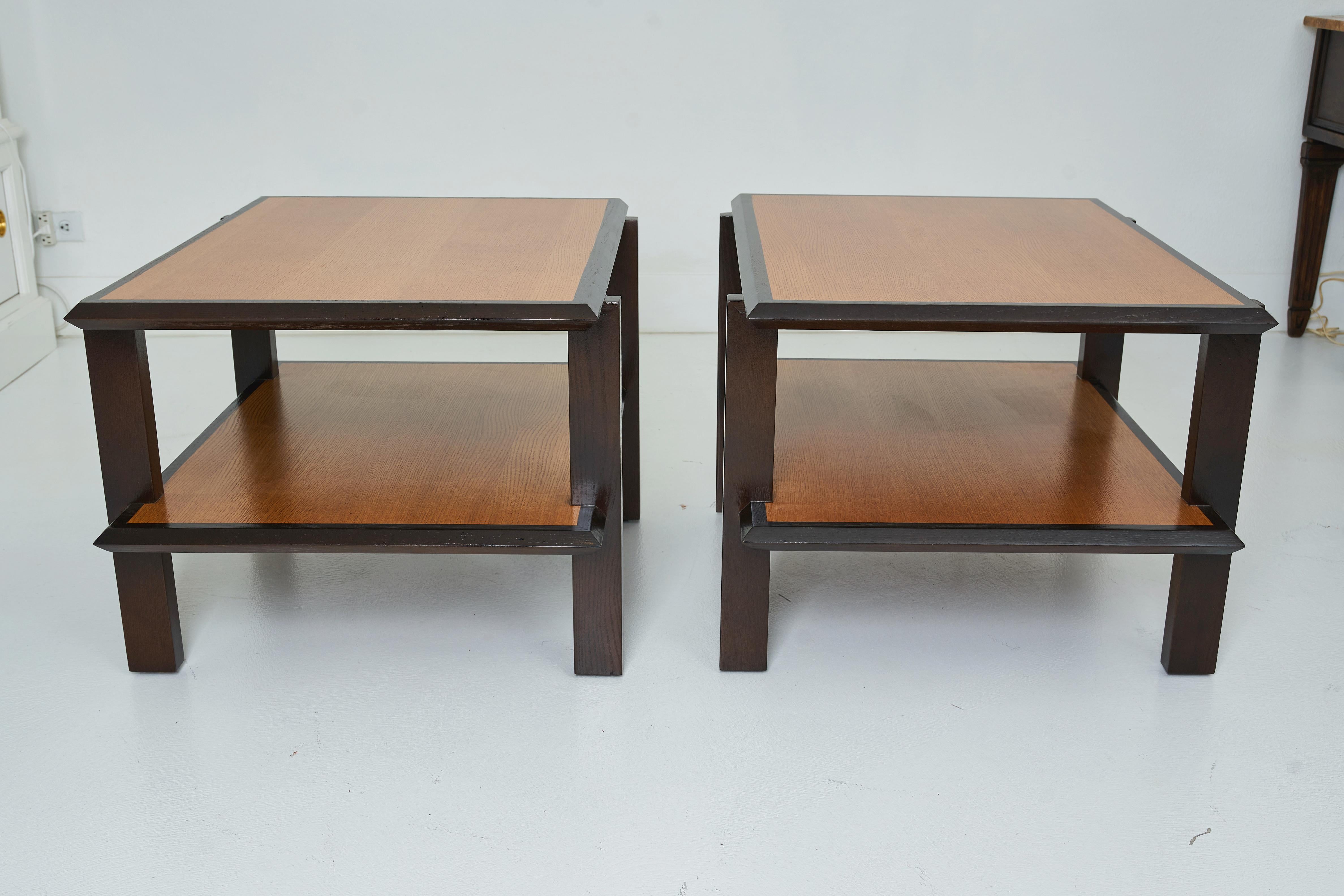 Mid-20th Century A Pair of 2-Tiered Side Tables Designed by William Haines