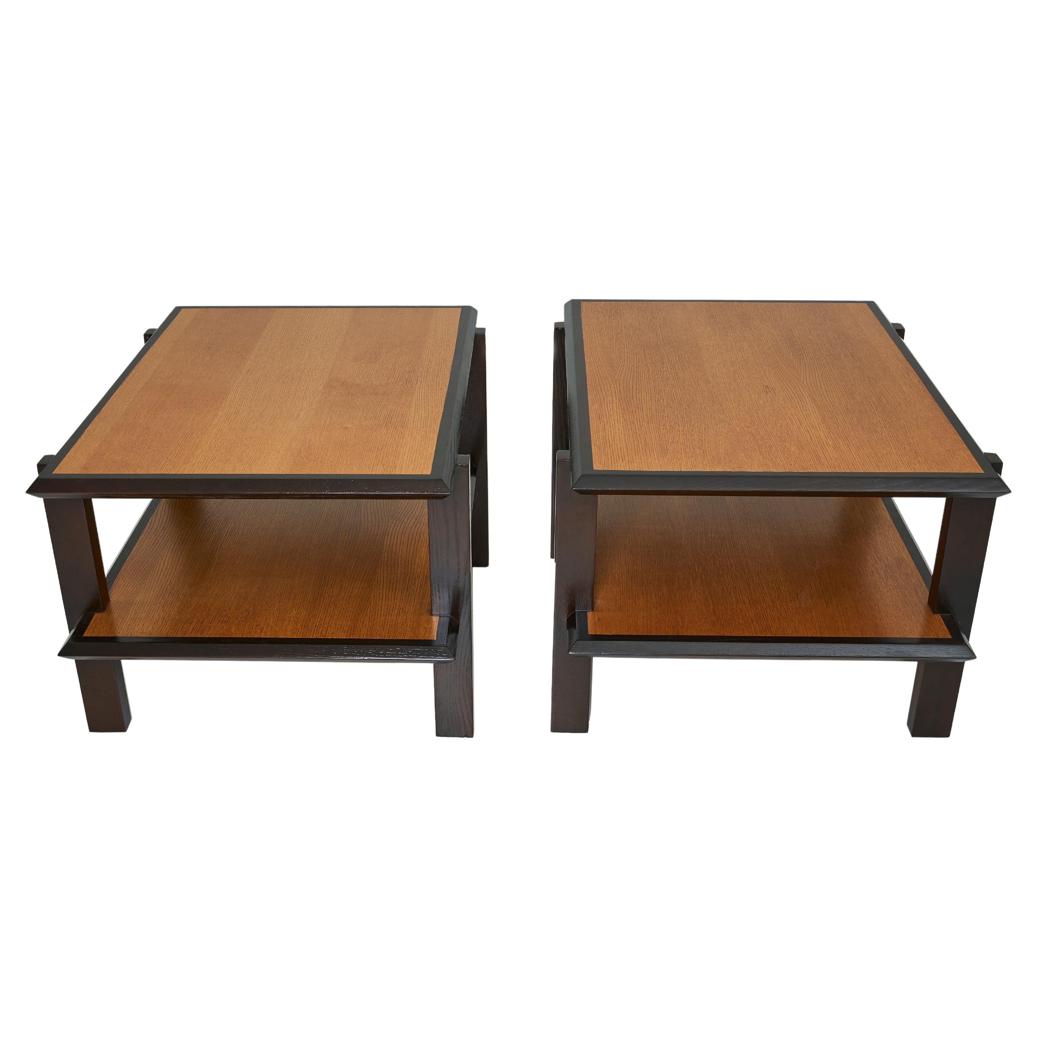 A Pair of 2-Tiered Side Tables Designed by William Haines