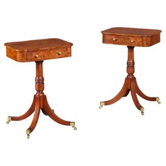 A Pair of 20th century Burr Walnut Occasional Tables