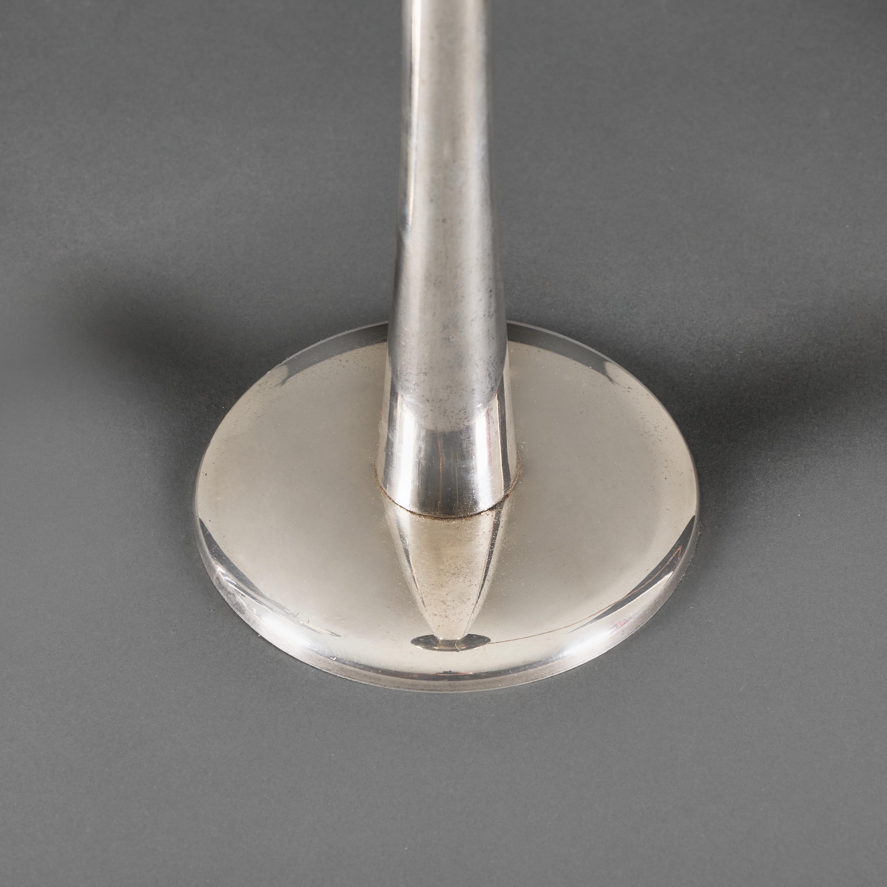 Paire de chandeliers danois en argent du 20e siècle. Bon état - En vente à London, GB