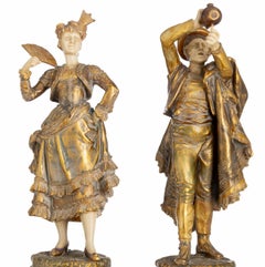 A PAIR OF 20th-Century FRENCH SCULPTURES