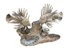 Buccellati pair of 20th Century, Italian Silver Lionfish, from Milan