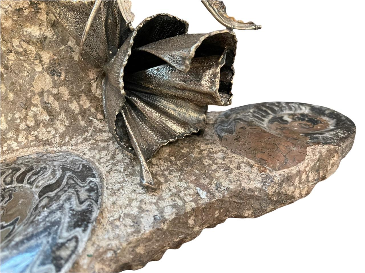 Buccellati coppia di pesci leone in argento del XX secolo, da Milano in vendita 1