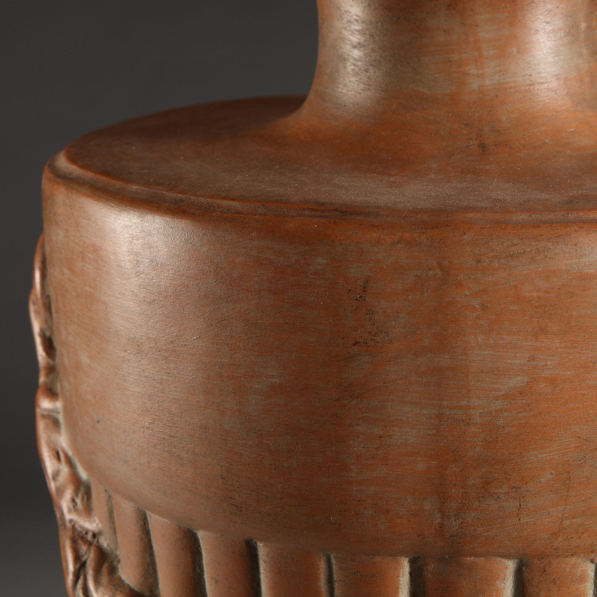 Pair of 20th Century Italian Terracotta Urn Table Lamps 3