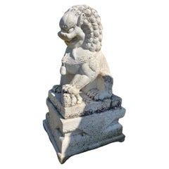 Paar Marmor-Foo-Hunde des 20.