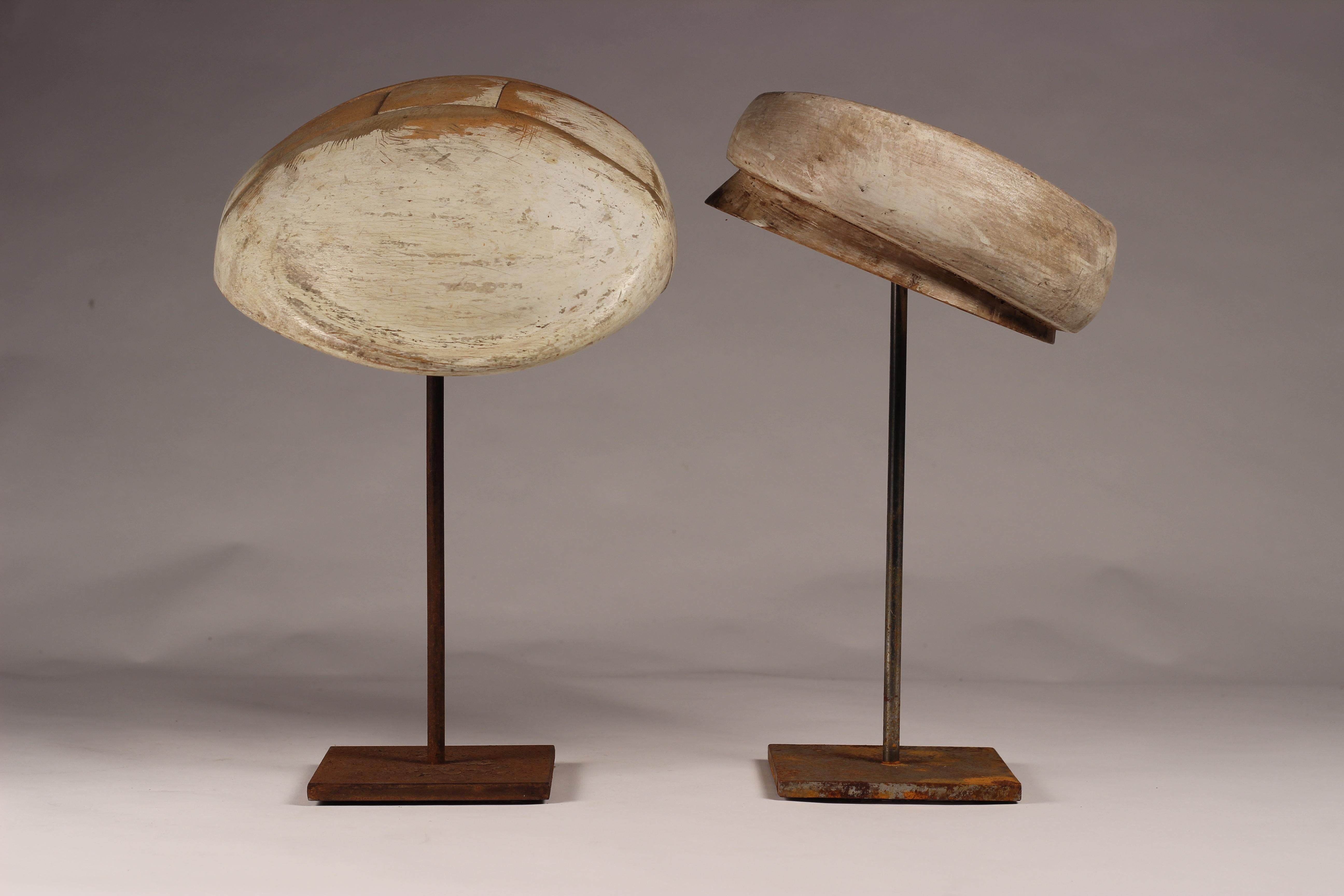 Early 20th Century Pair of 20th Century Milliner Italian Hat Stands from Florence, Italy