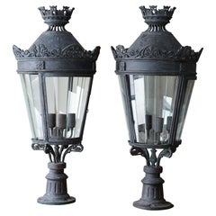 Pair of 20th Century Pillar Lanterns