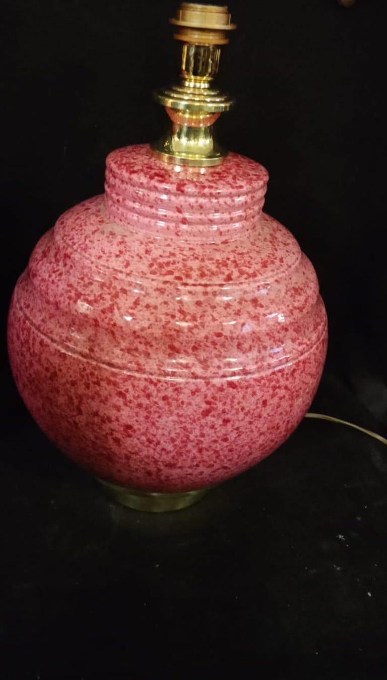 A Pair Of 70's Ceramic Table Lamps Attributed To Tommaso Barbi For Sale 2
