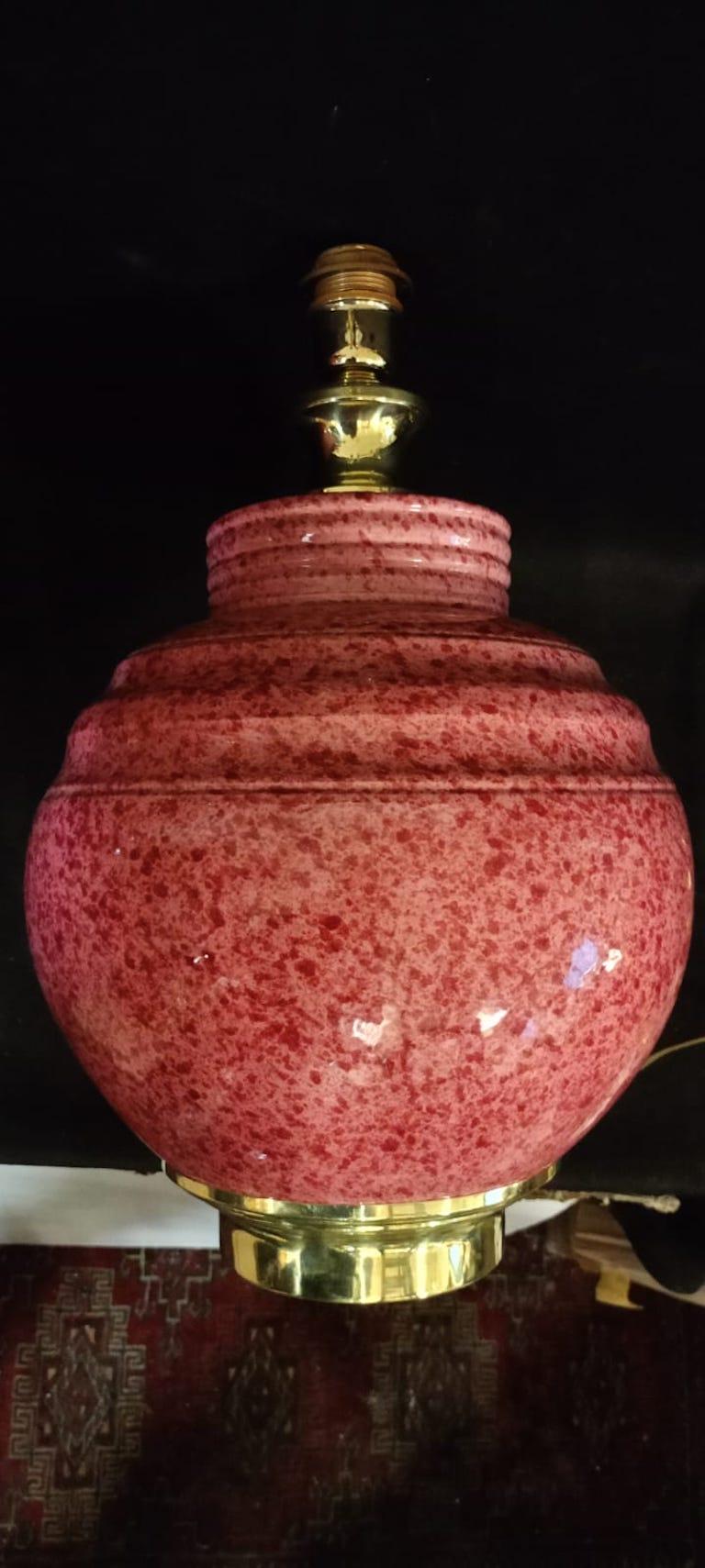 A Pair Of 70's Ceramic Table Lamps Attributed To Tommaso Barbi For Sale 4