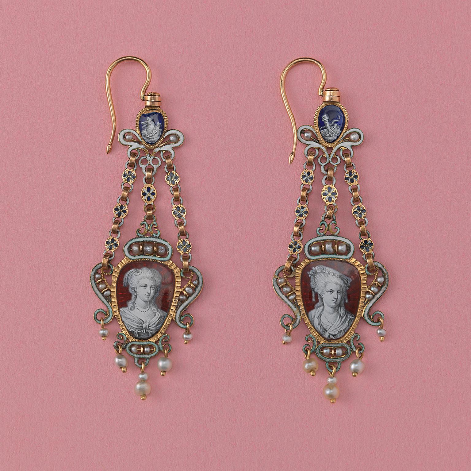 double sided pearl earrings
