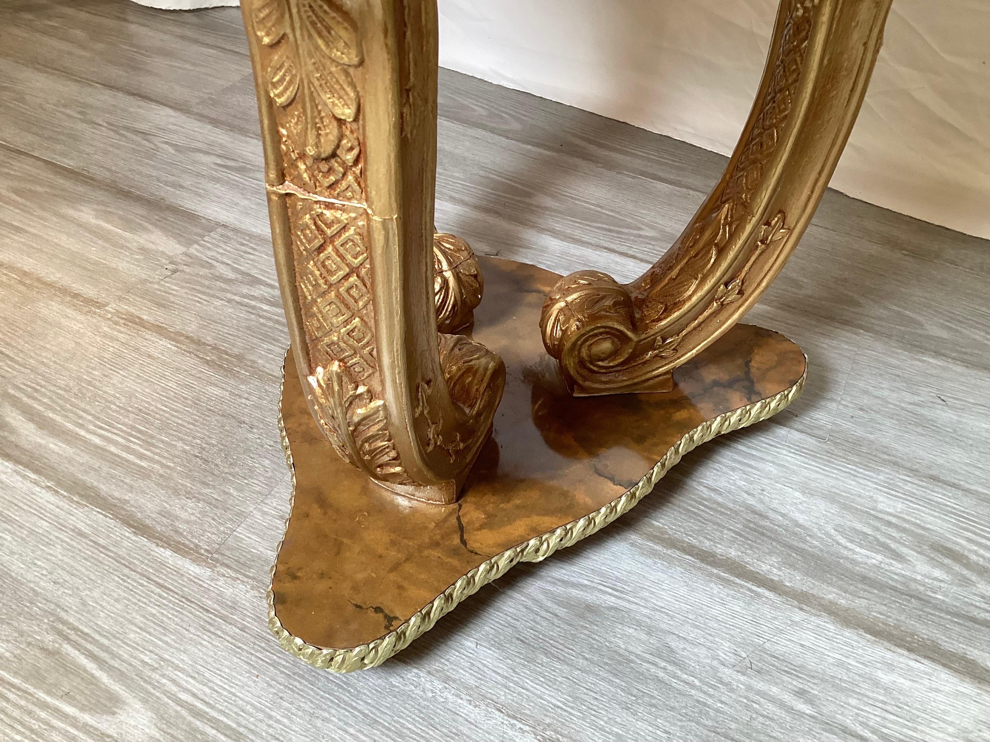 Pair of Abalone Shell and Gilt Side Tables For Sale 1