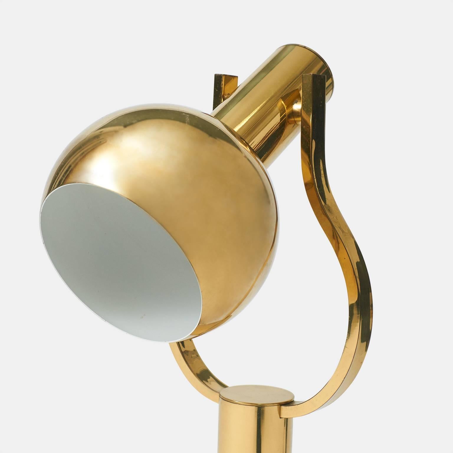 Pair of Adjustable Brass Table Lamp by Staff Leuchten In Good Condition For Sale In San Francisco, CA