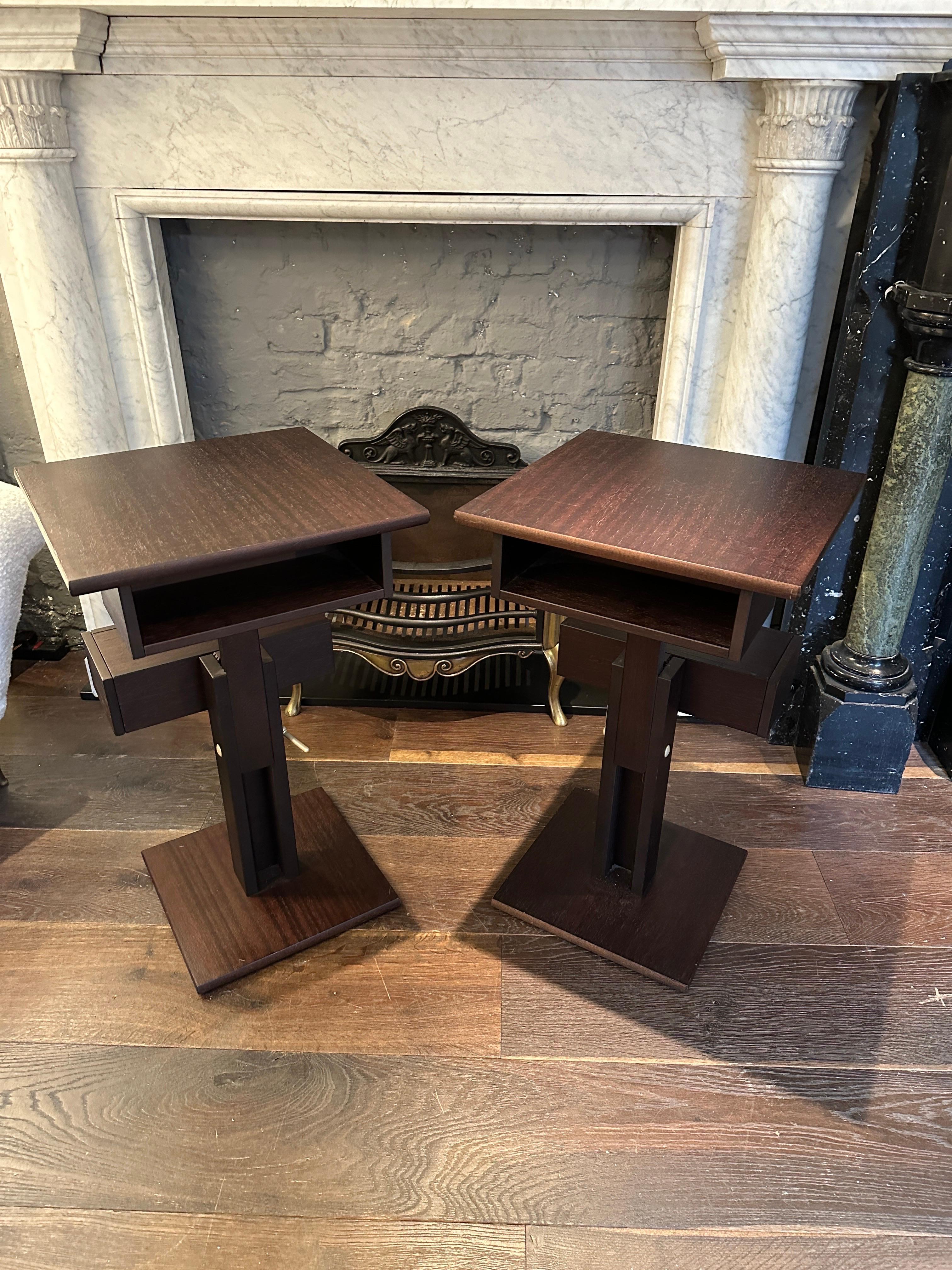 A Pair Of Adjustable Side Tables By Bernard Vuarnesson  For Sale 3