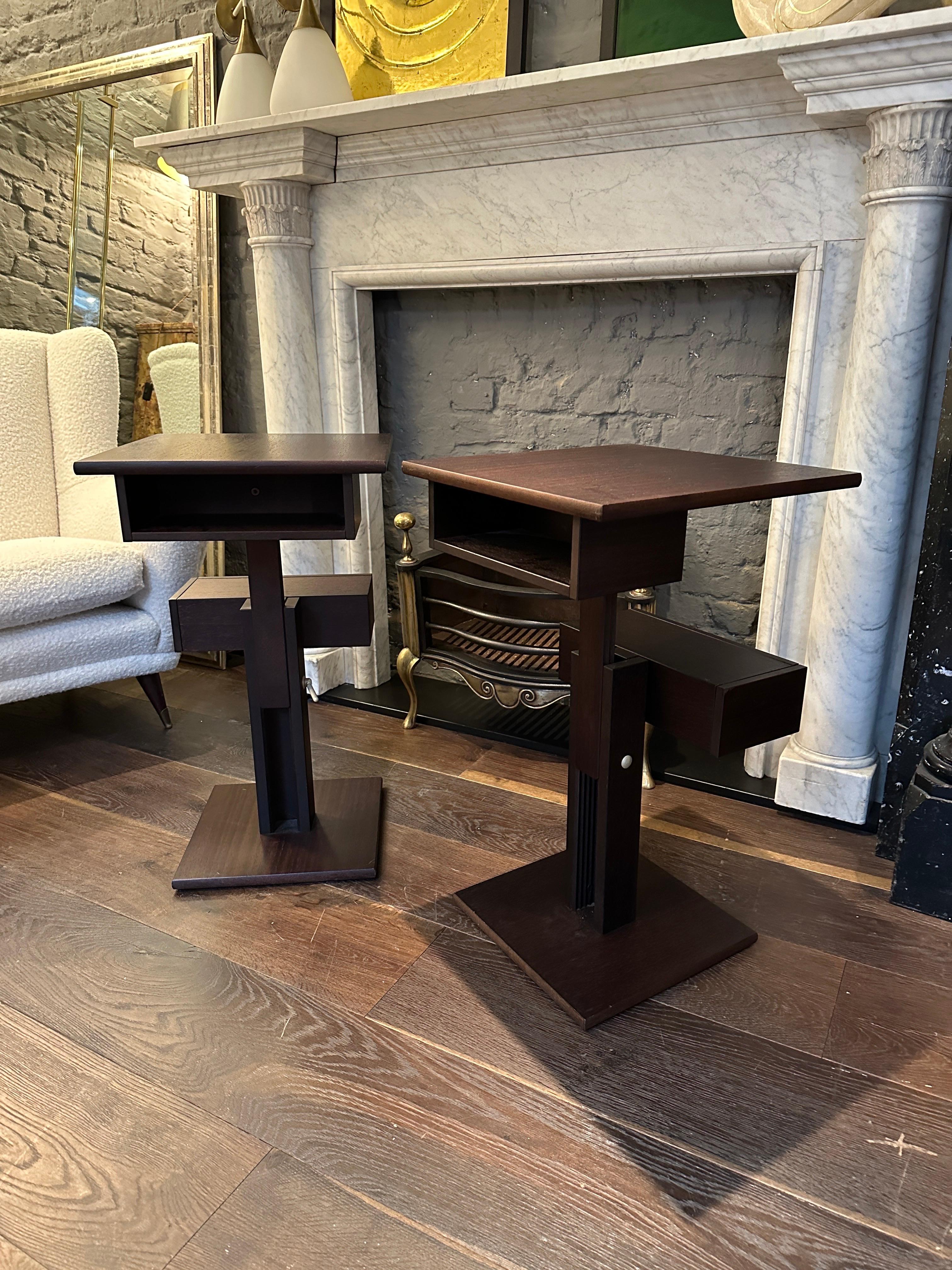 A Pair Of Adjustable Side Tables By Bernard Vuarnesson  For Sale 4