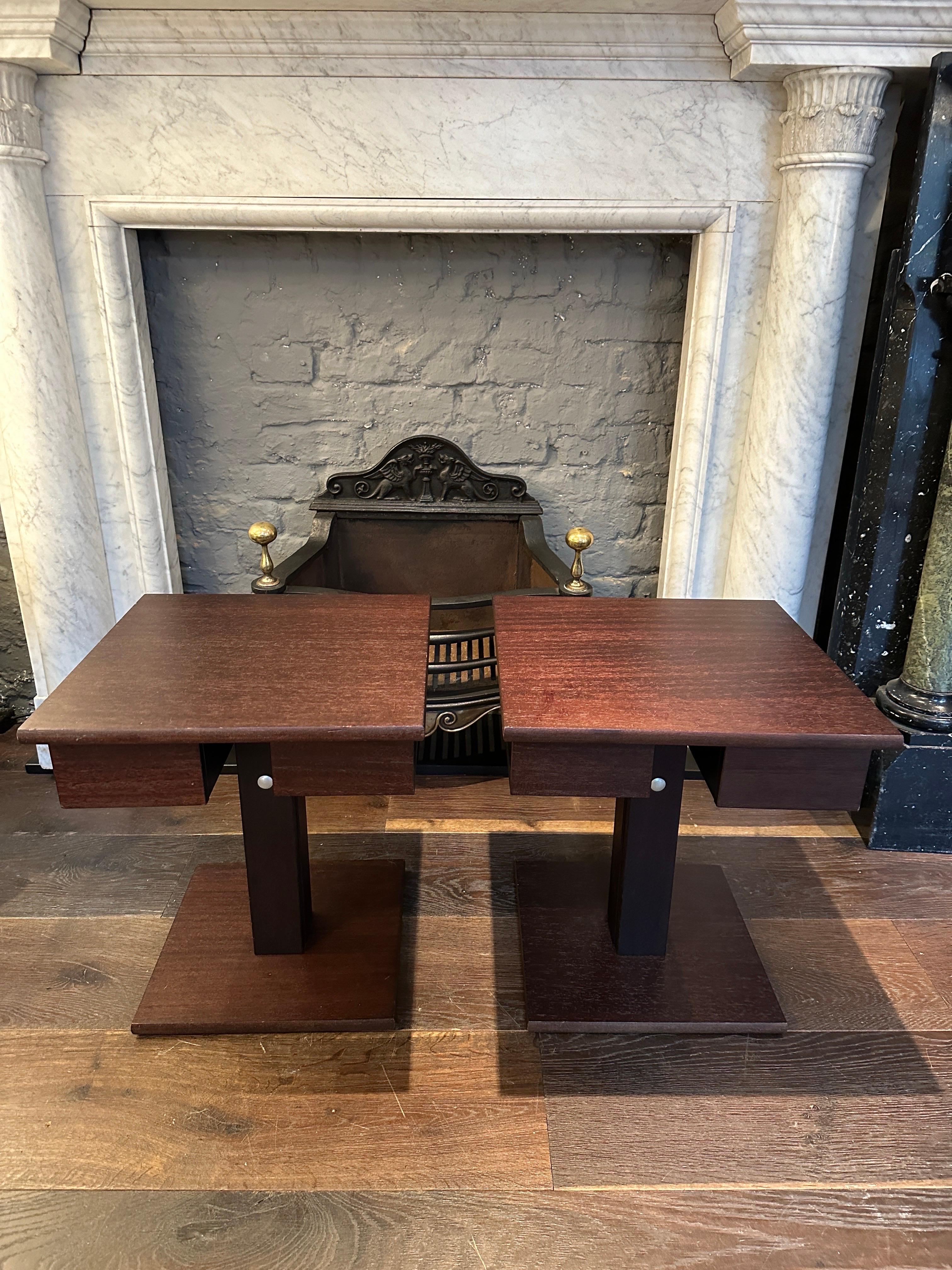 A Pair Of Adjustable Side Tables By Bernard Vuarnesson  For Sale 6