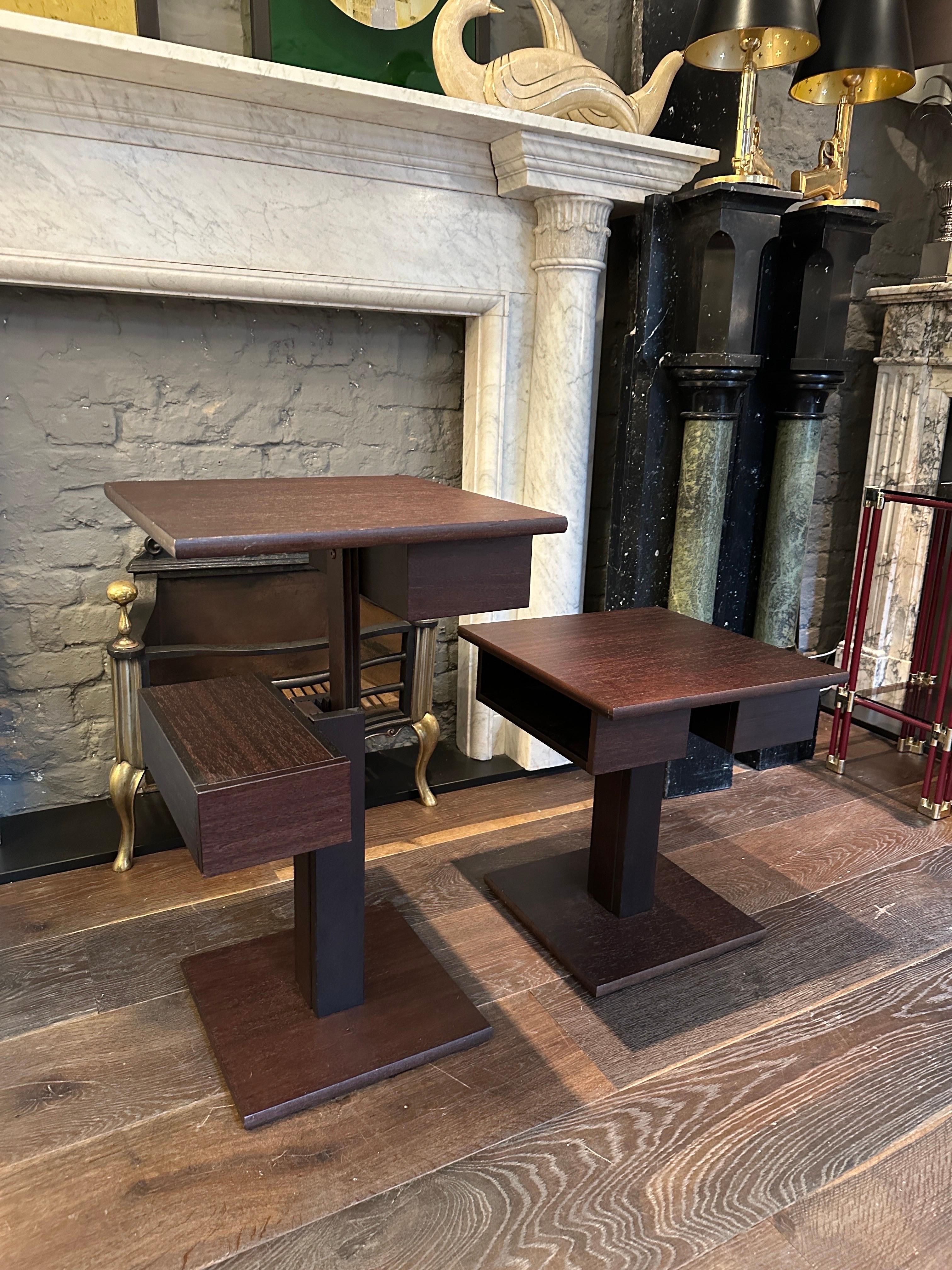 A Pair Of Adjustable Side Tables By Bernard Vuarnesson  For Sale 12