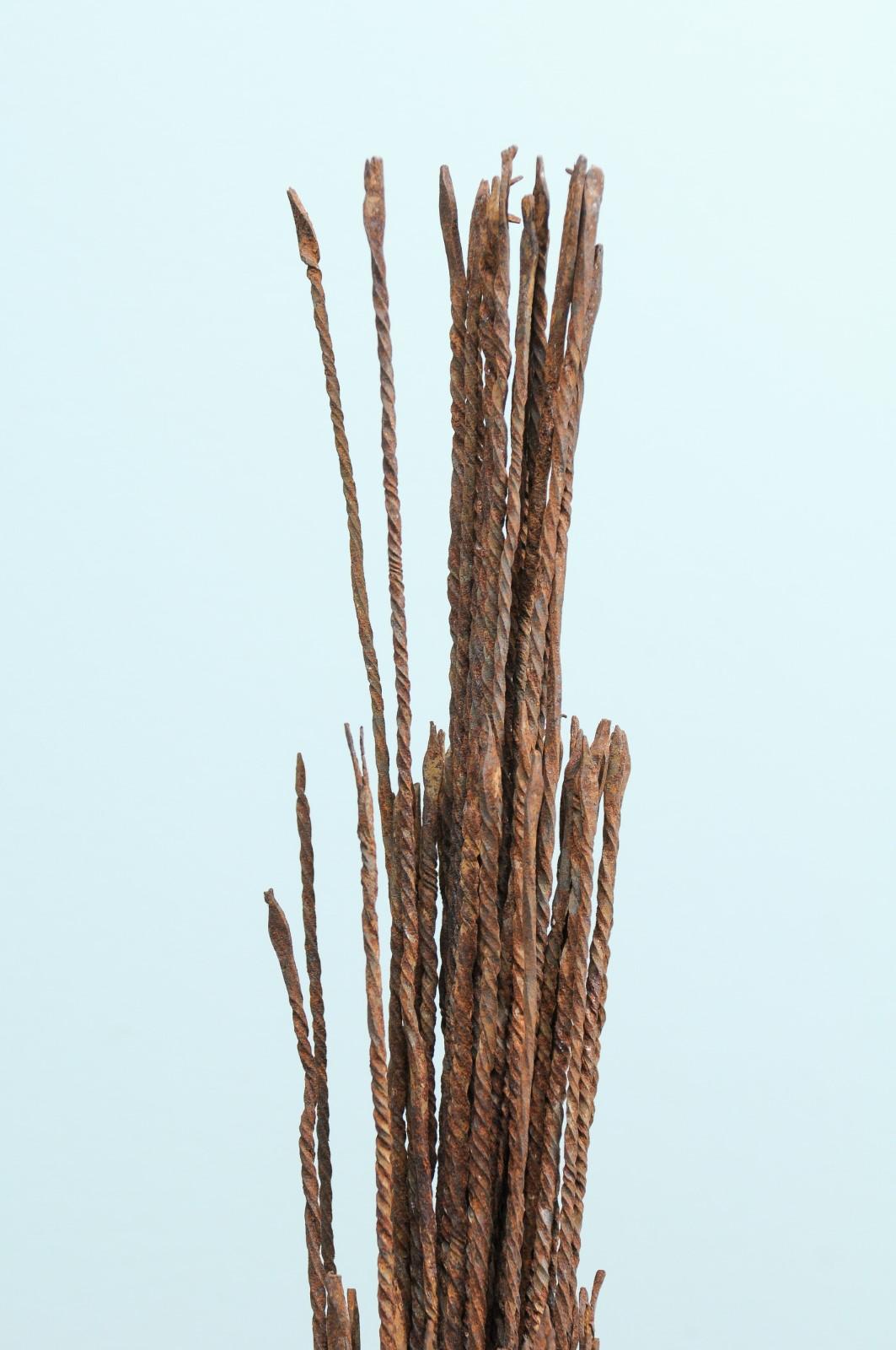 Pair of African Mumuye Rain Wands on Stands For Sale 1