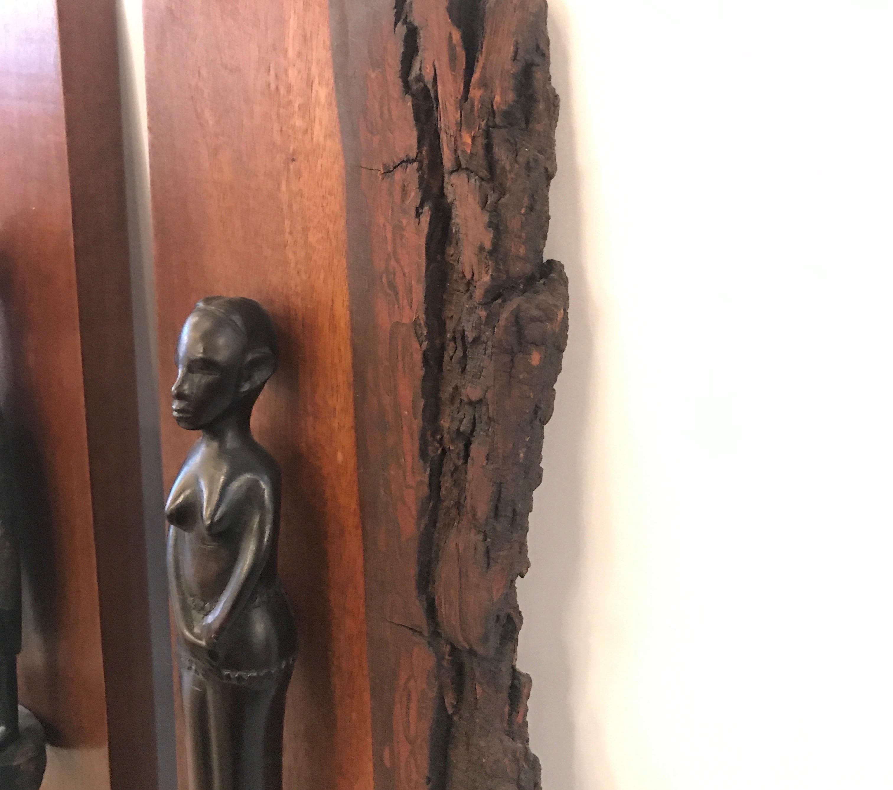 Pair of African Tribal Live Edge African Sculptural Panels For Sale 7