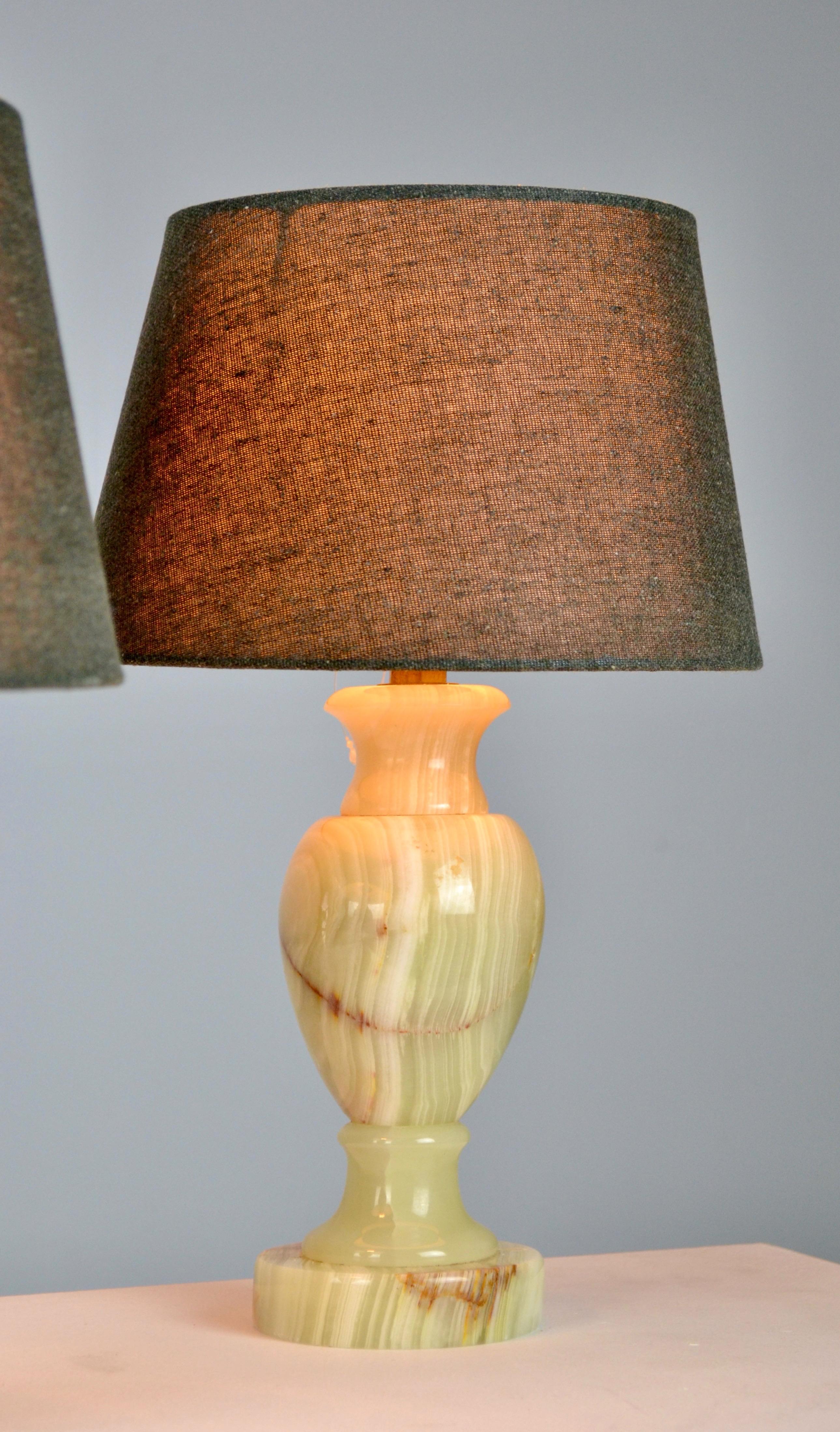 Ein Paar Achatlampen aus den 1970er Jahren - Italien (Ende des 20. Jahrhunderts) im Angebot