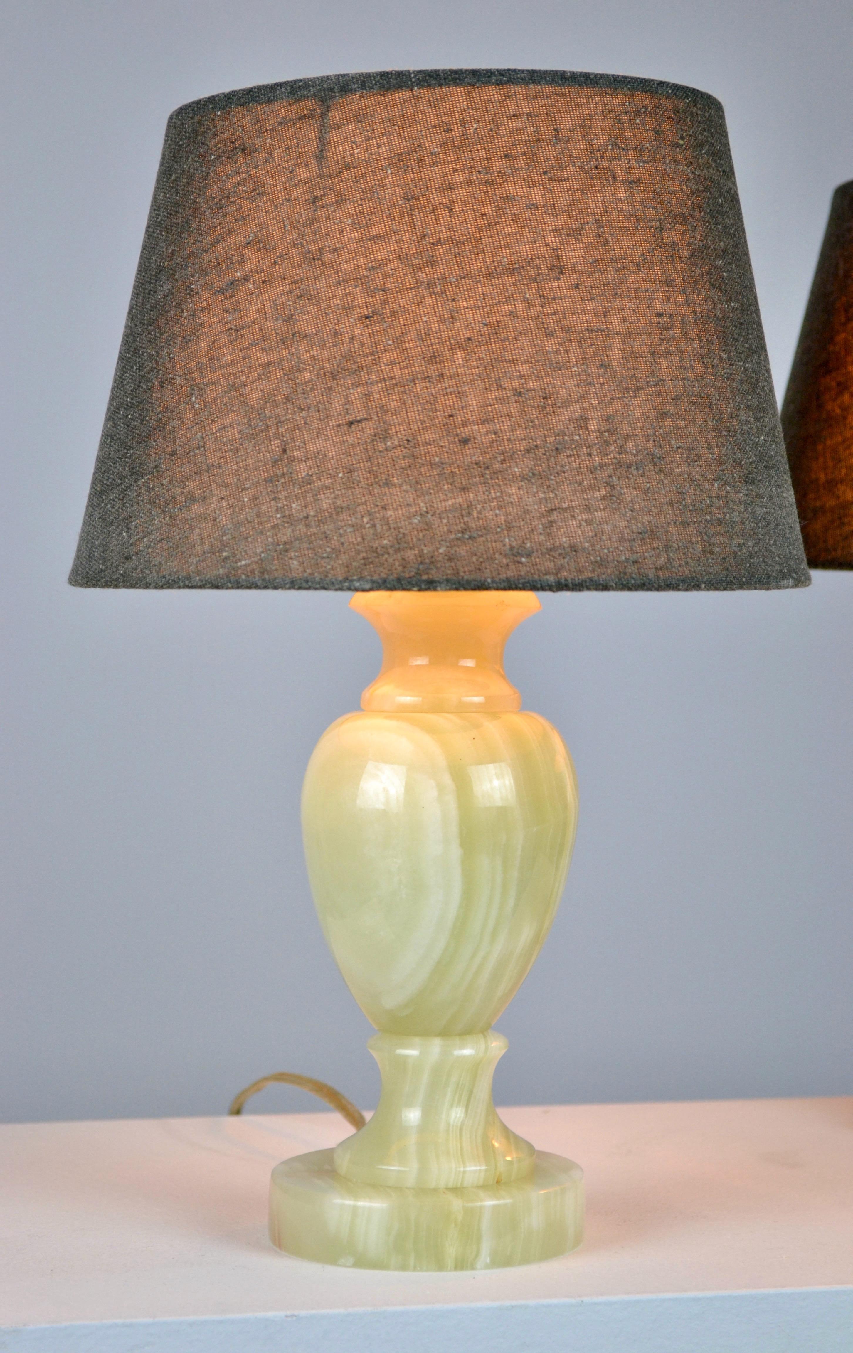 Ein Paar Achatlampen aus den 1970er Jahren - Italien im Angebot 1