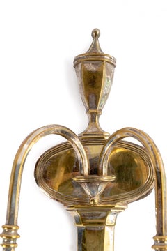 Paire d'appliques en métal argenté Agente sur laiton