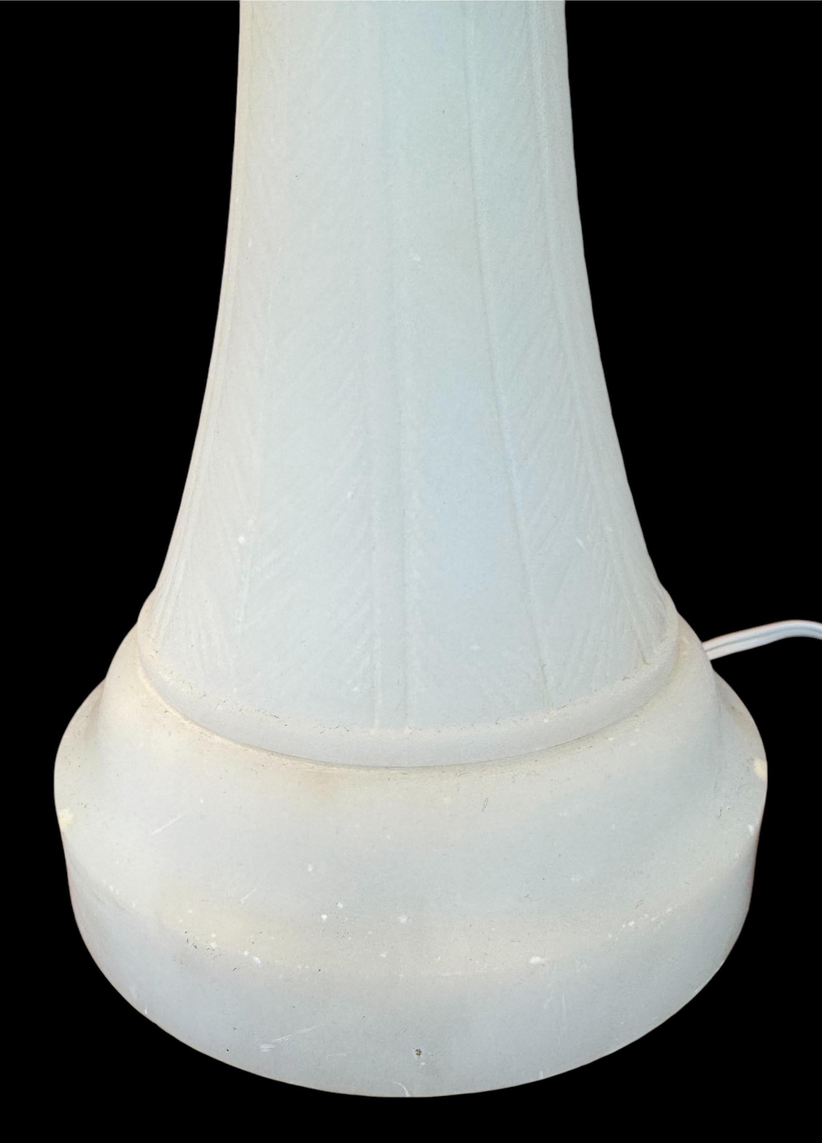 A Pair of Alabaster Palm Frond Lamps 6