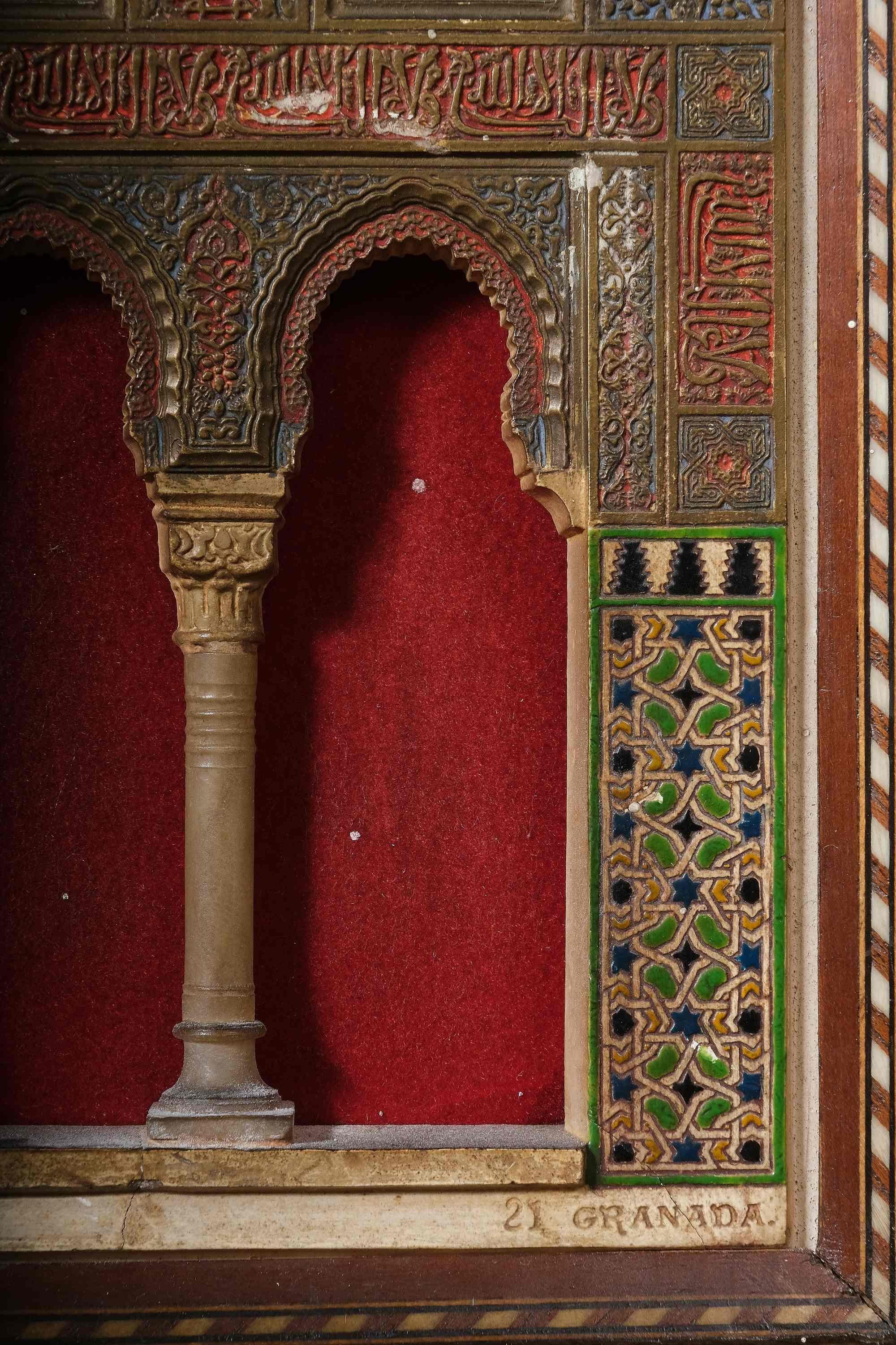 Paire de « Alhambra-Fakatmodels », plaques en stuc polychromé, par Rafael Rus Bon état à Walkertshofen, BY