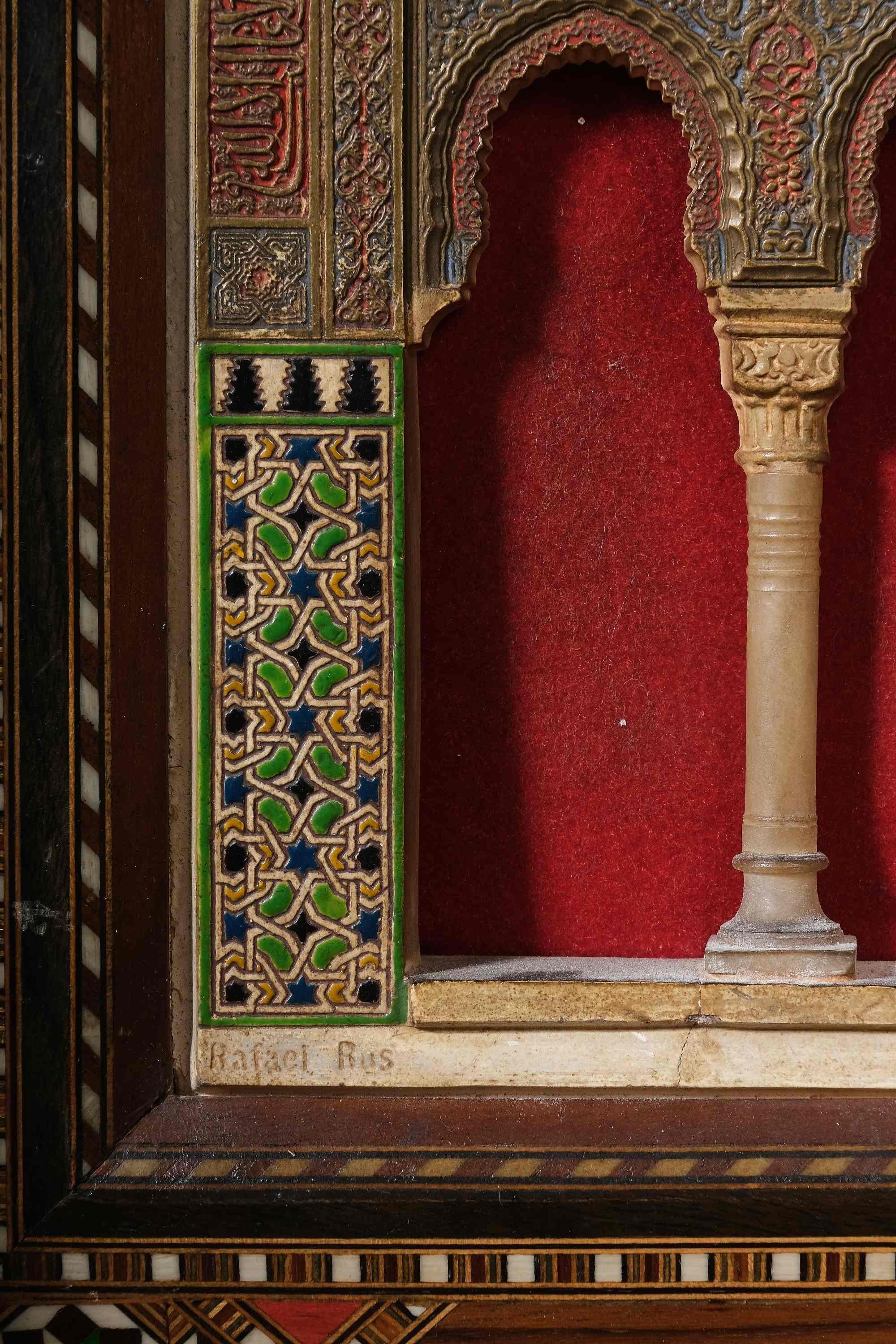 20ième siècle Paire de « Alhambra-Fakatmodels », plaques en stuc polychromé, par Rafael Rus