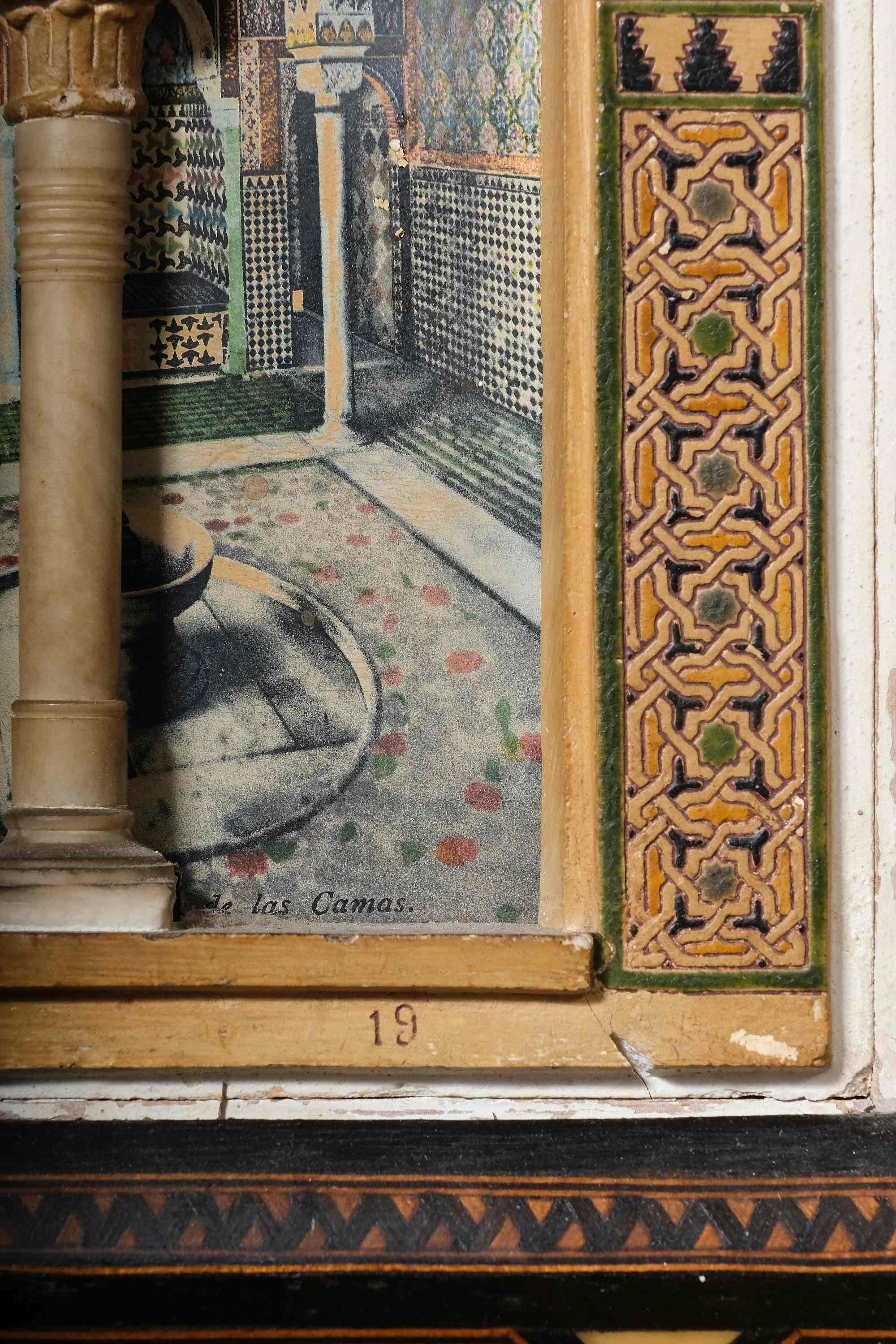 Paire de « Alhambra-Fakatmodels », plaques en stuc polychromé, par Rafael Rus 1