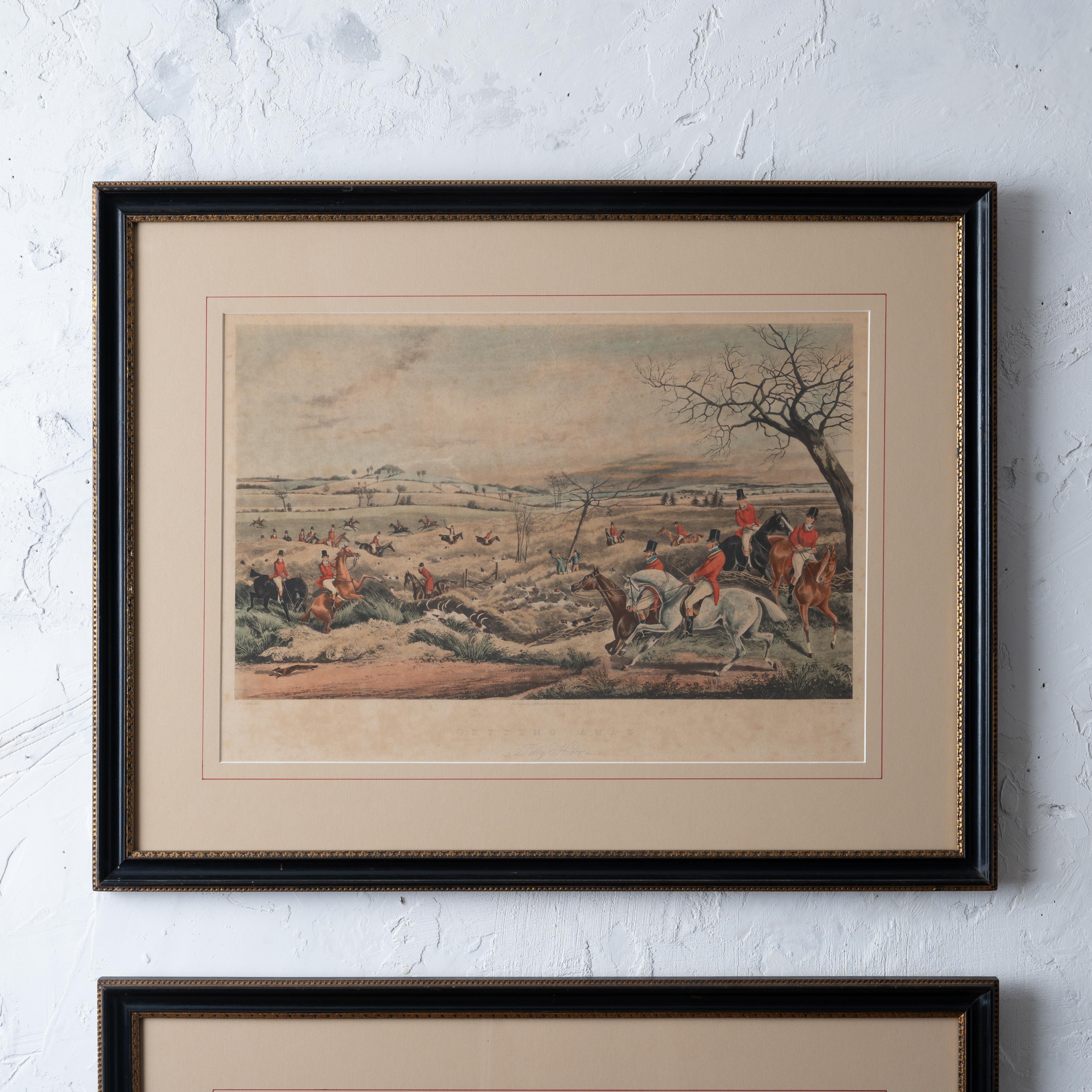 British A Pair of Alken Hunt Scenes, 19th Century For Sale