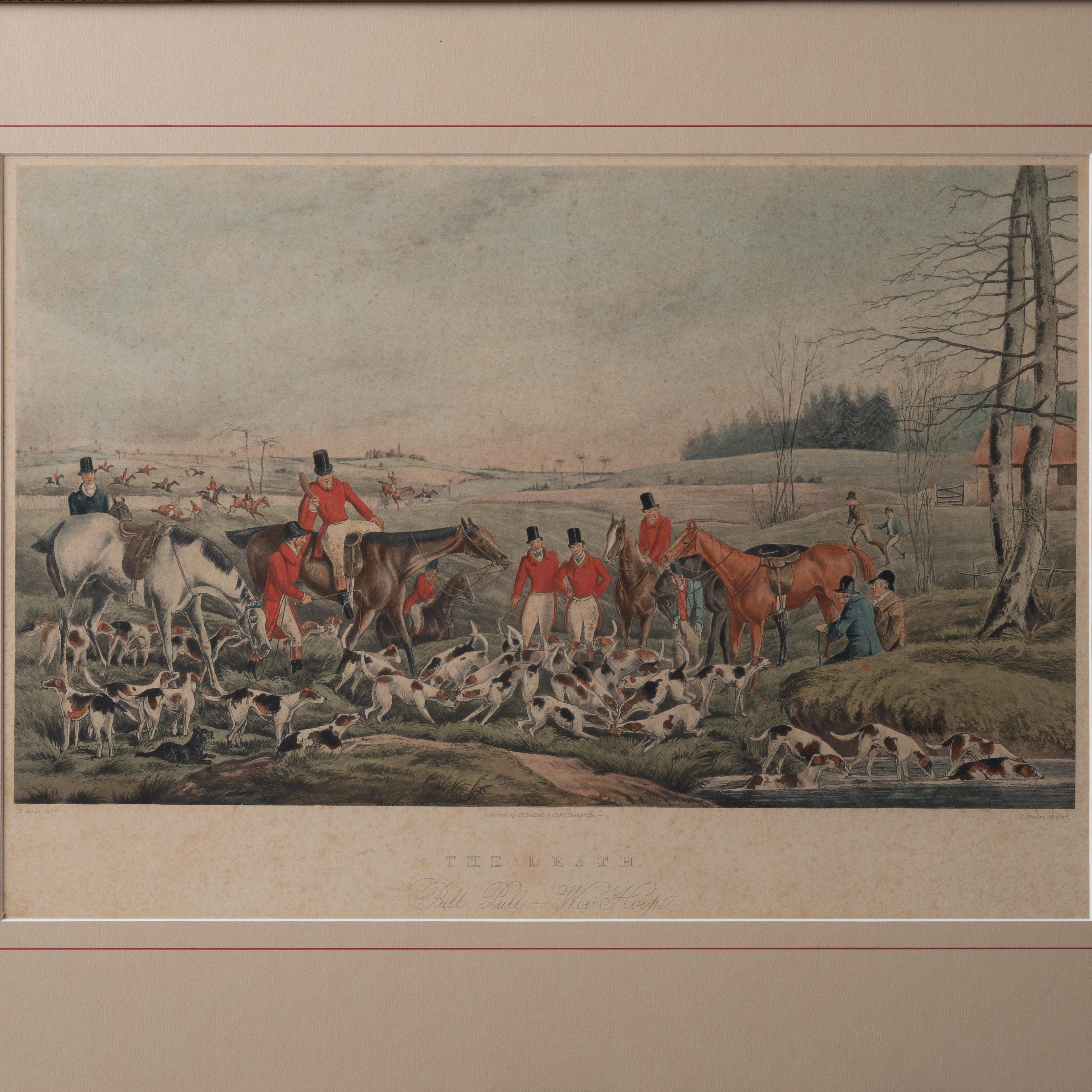 Glass A Pair of Alken Hunt Scenes, 19th Century For Sale