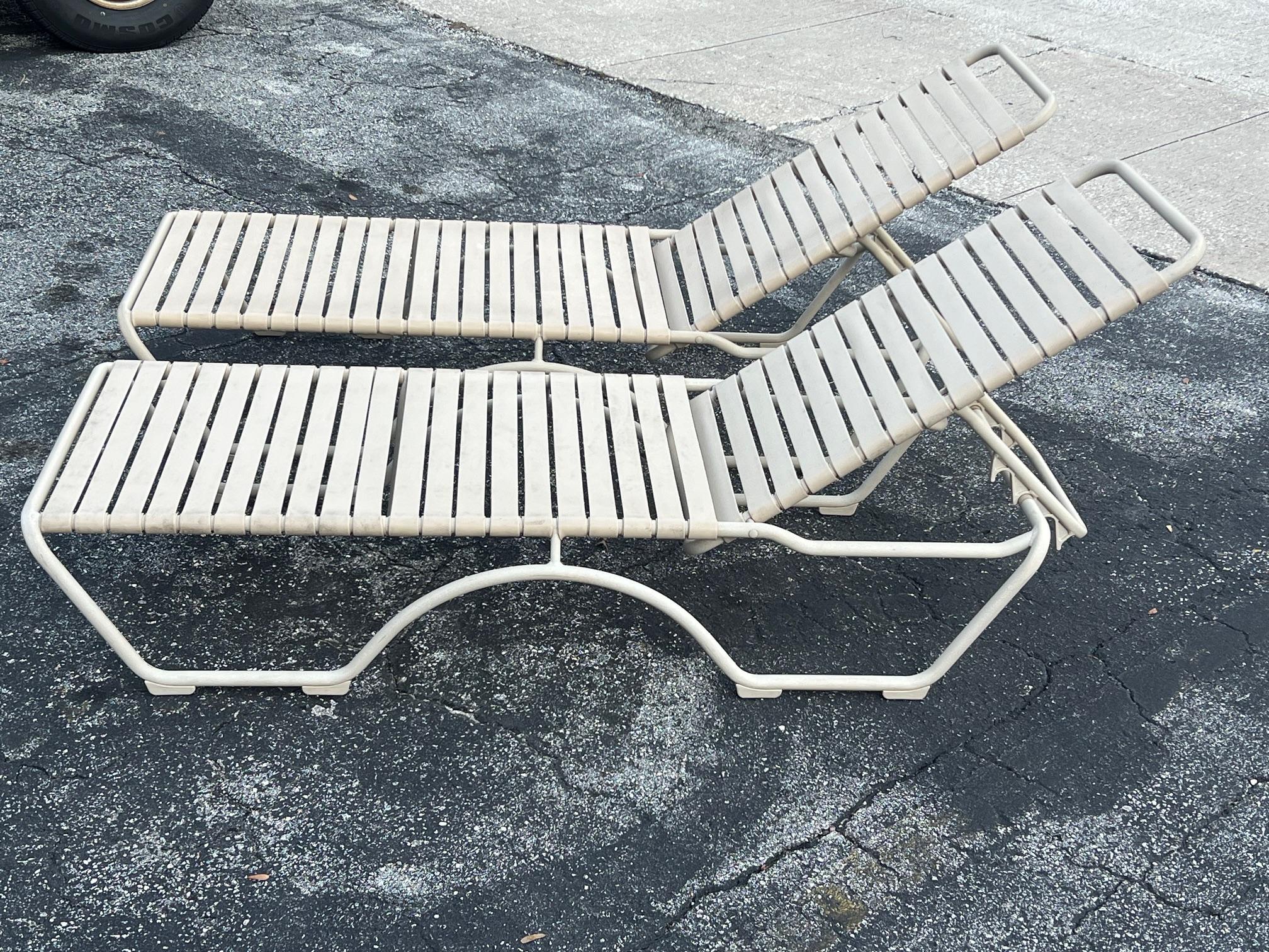 Pareja De Tumbonas De Aluminio Para Exteriores De Tropitone Con Cojines en venta 5