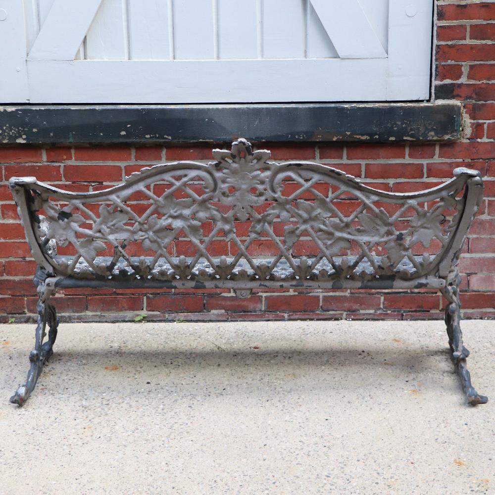 A pair of aluminum sleigh form garden benches circa 1950. For Sale 3