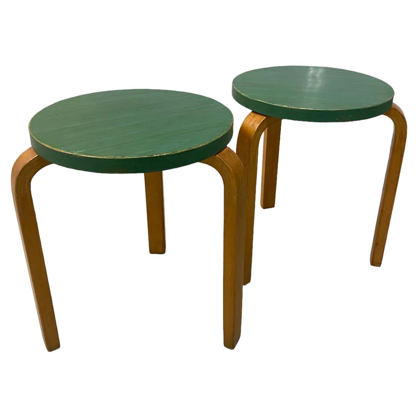 A pair of Alvar Aalto Stackable Stools Model 60 For Sale at 1stDibs