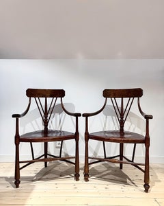 Pair of Amazing and Rare Windsor-Type Chairs with Provenance