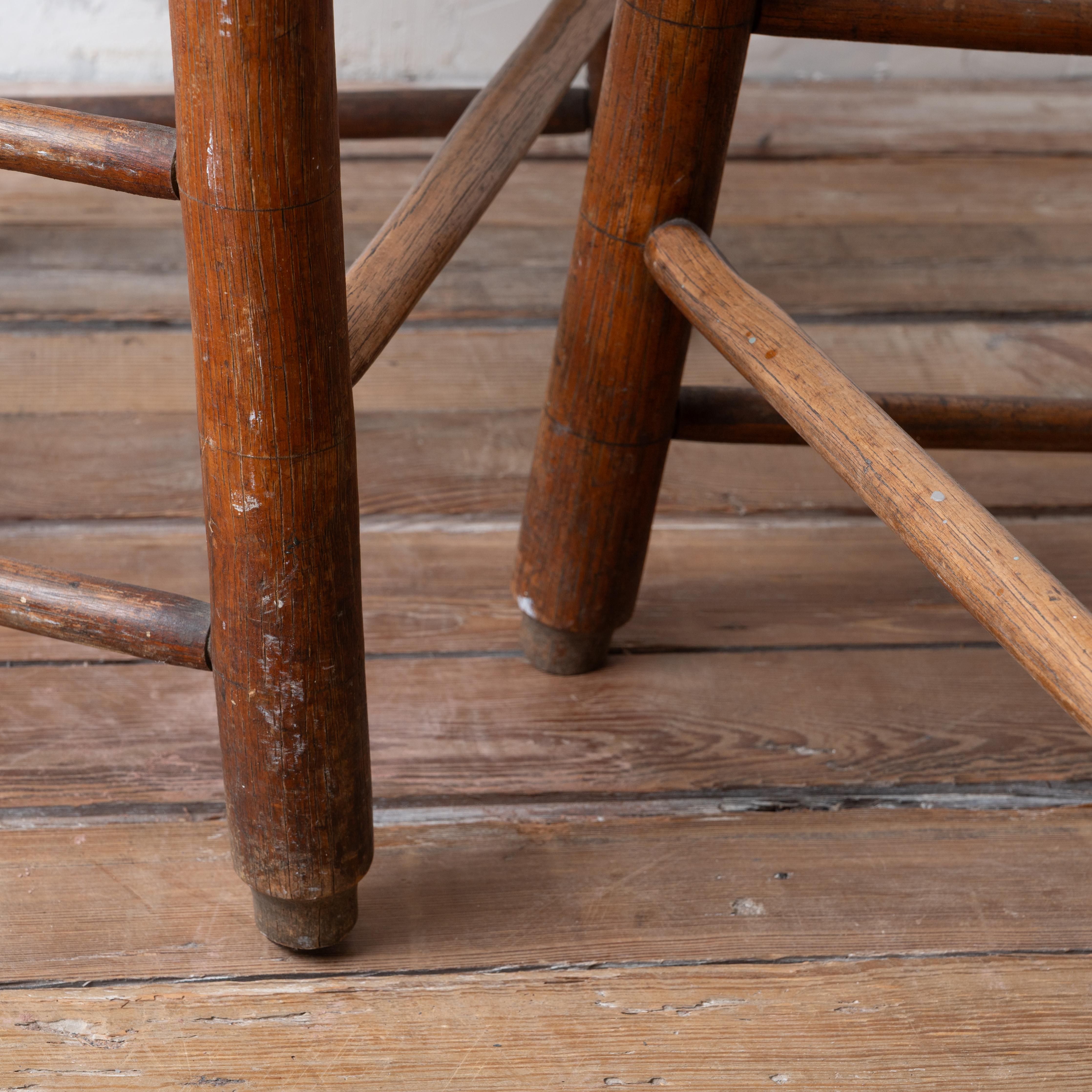 Paire de chaises américaines à dossier en échelle, 19e siècle en vente 8