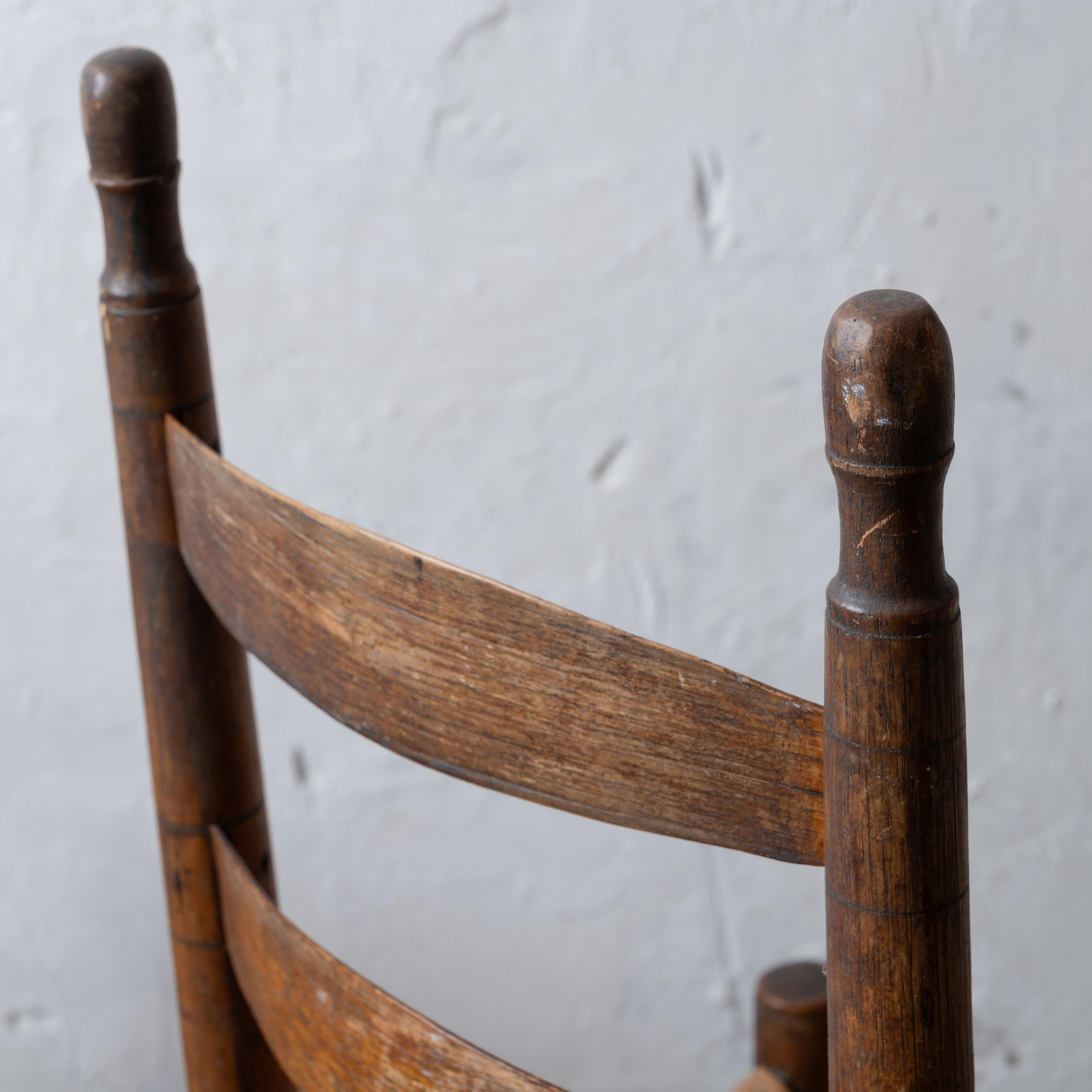 Paire de chaises américaines à dossier en échelle, 19e siècle en vente 9