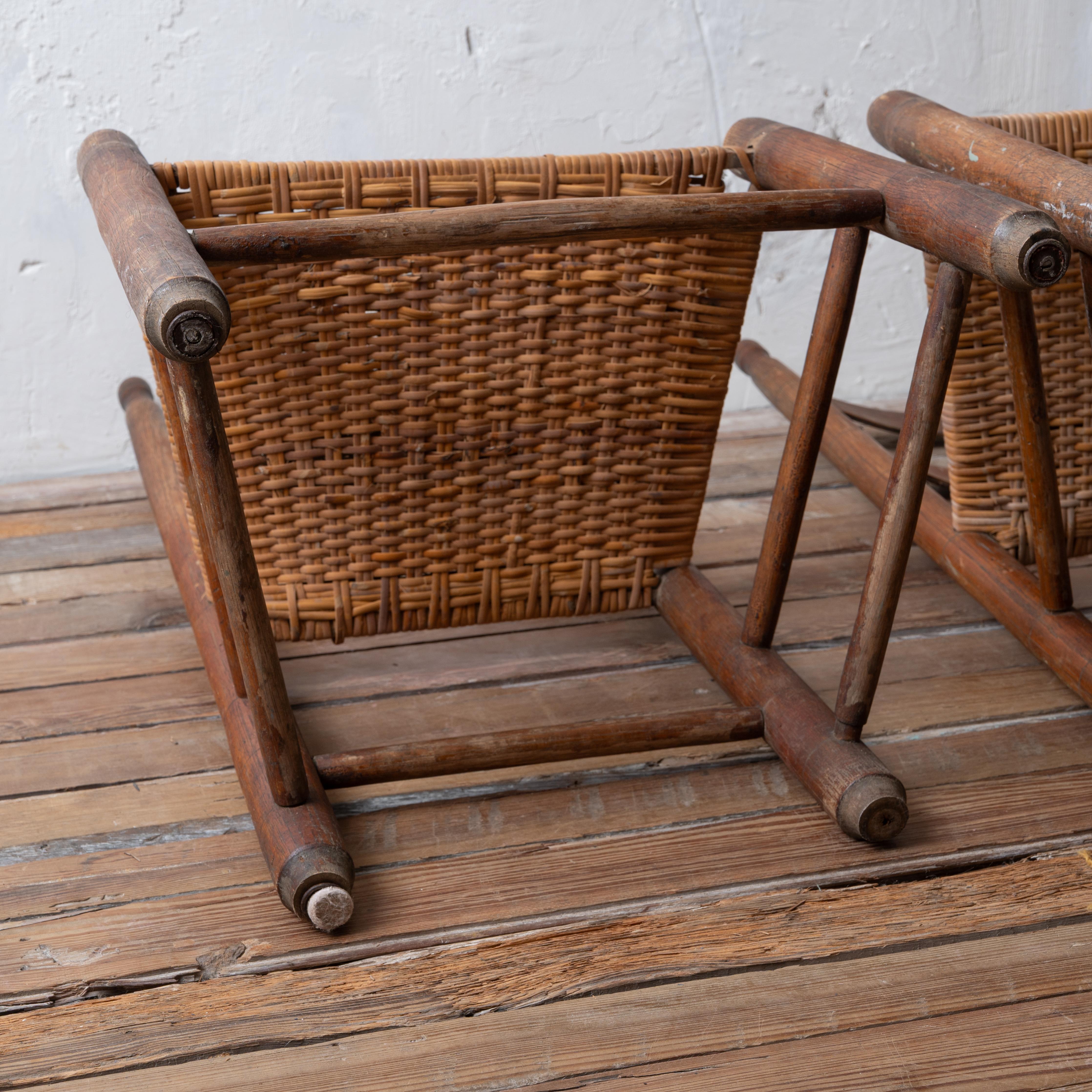 Paire de chaises américaines à dossier en échelle, 19e siècle en vente 11